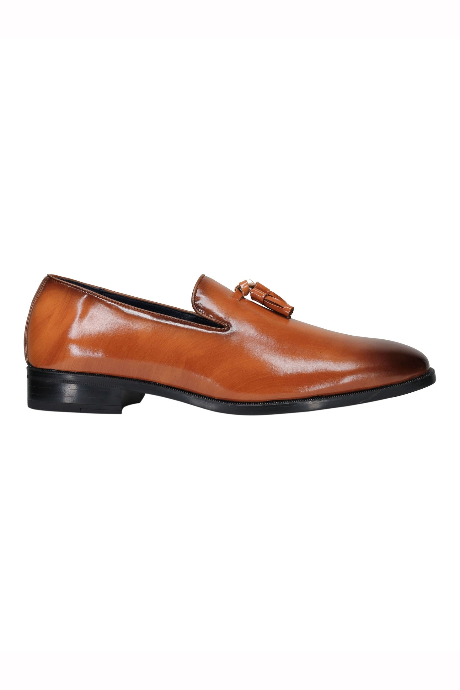 FAUX LEATHER LOAFERS WITH TASSELS