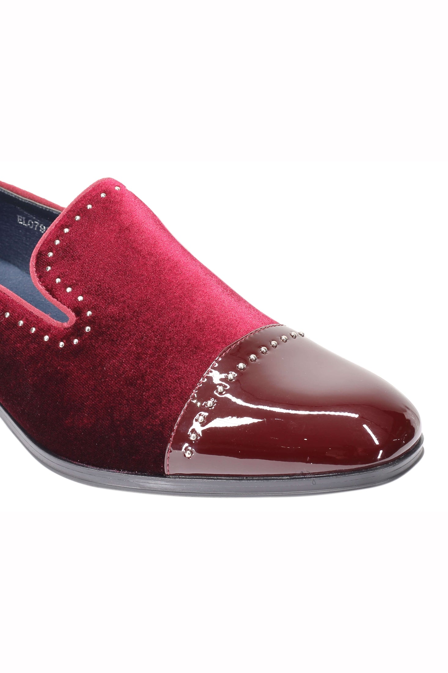 Velvet Loafer Mens Patent Leather Toe Retro Slip on Shoes Smoking Dress Slippers