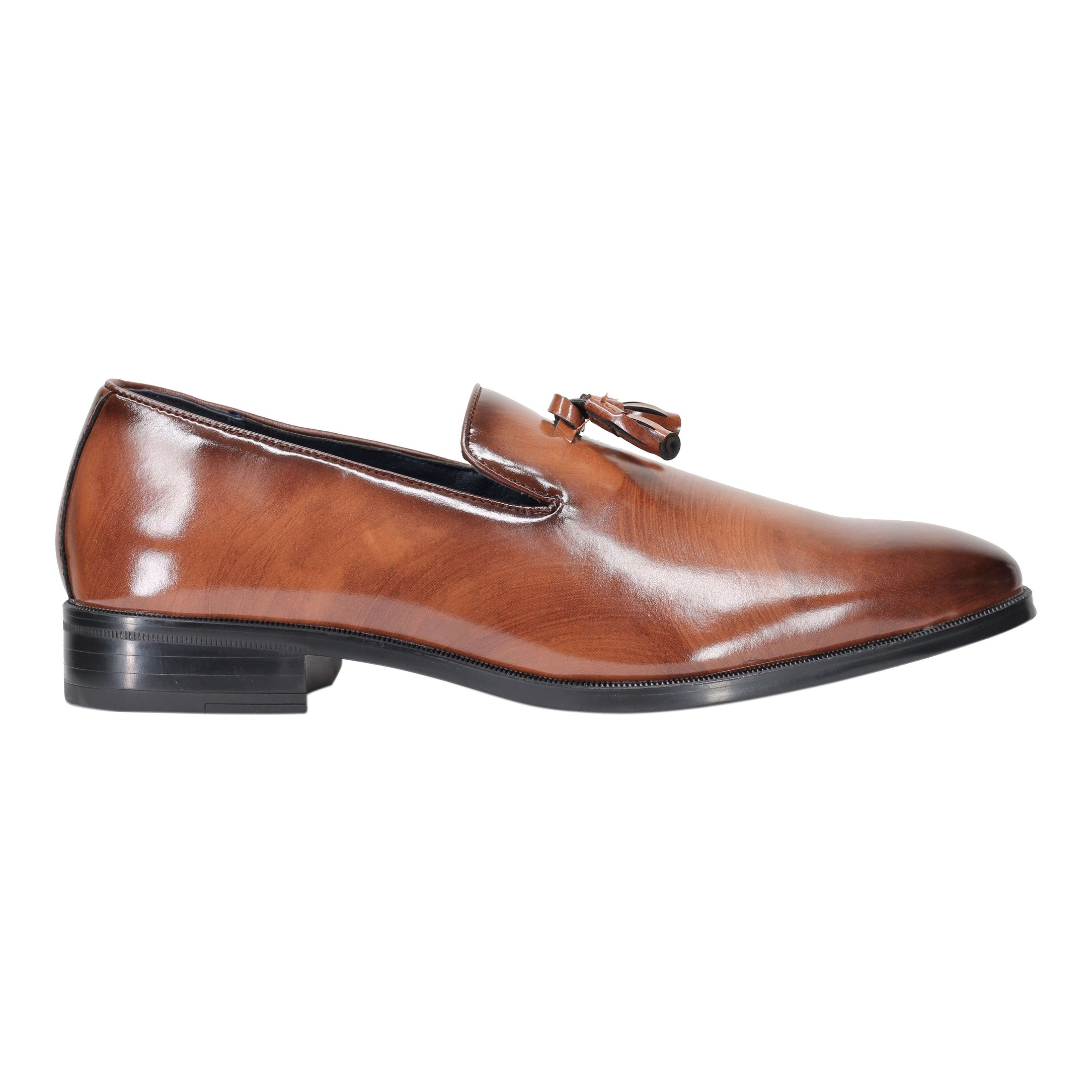 FAUX LEATHER LOAFERS WITH TASSELS