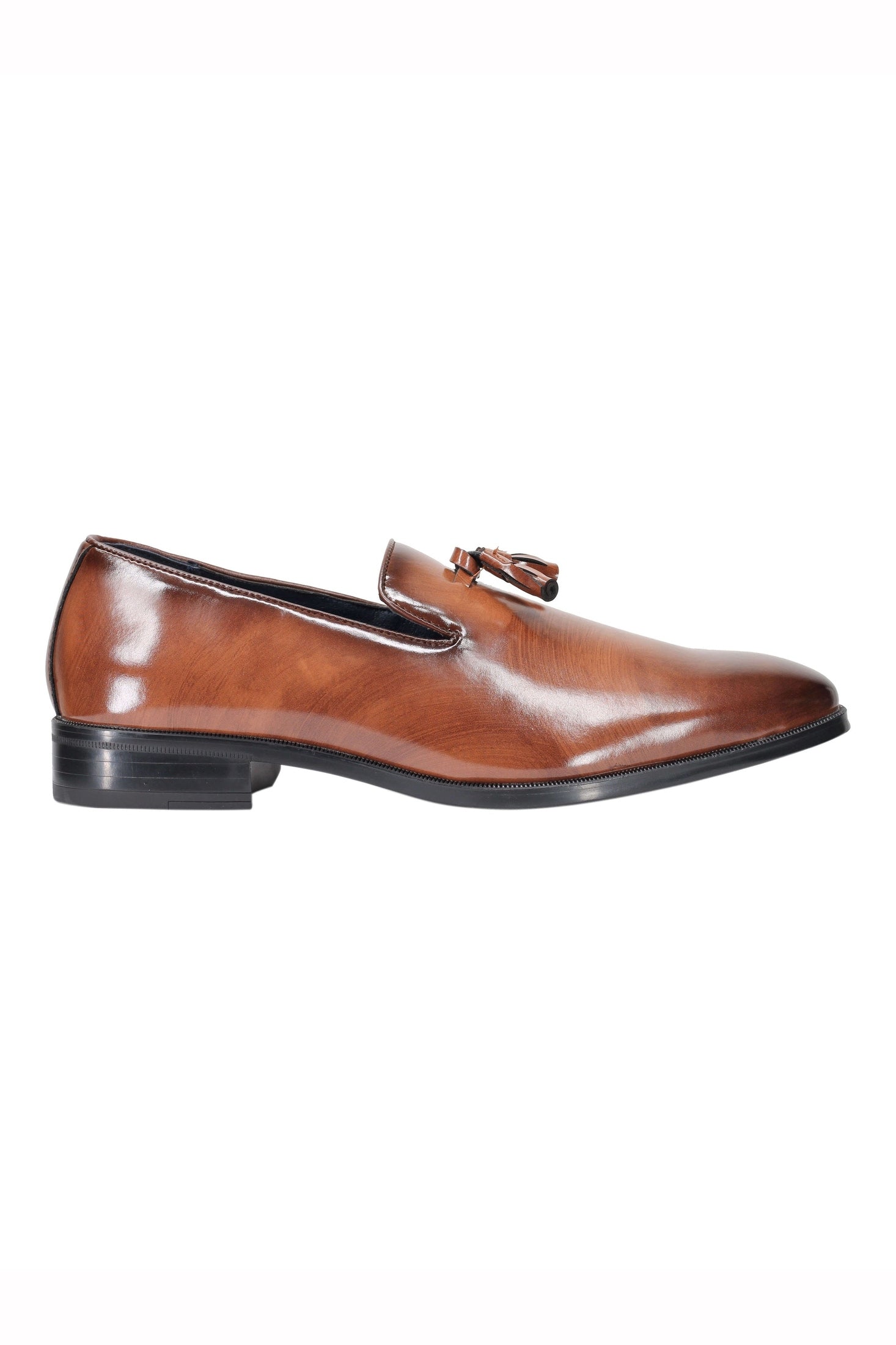FAUX LEATHER LOAFERS WITH TASSELS