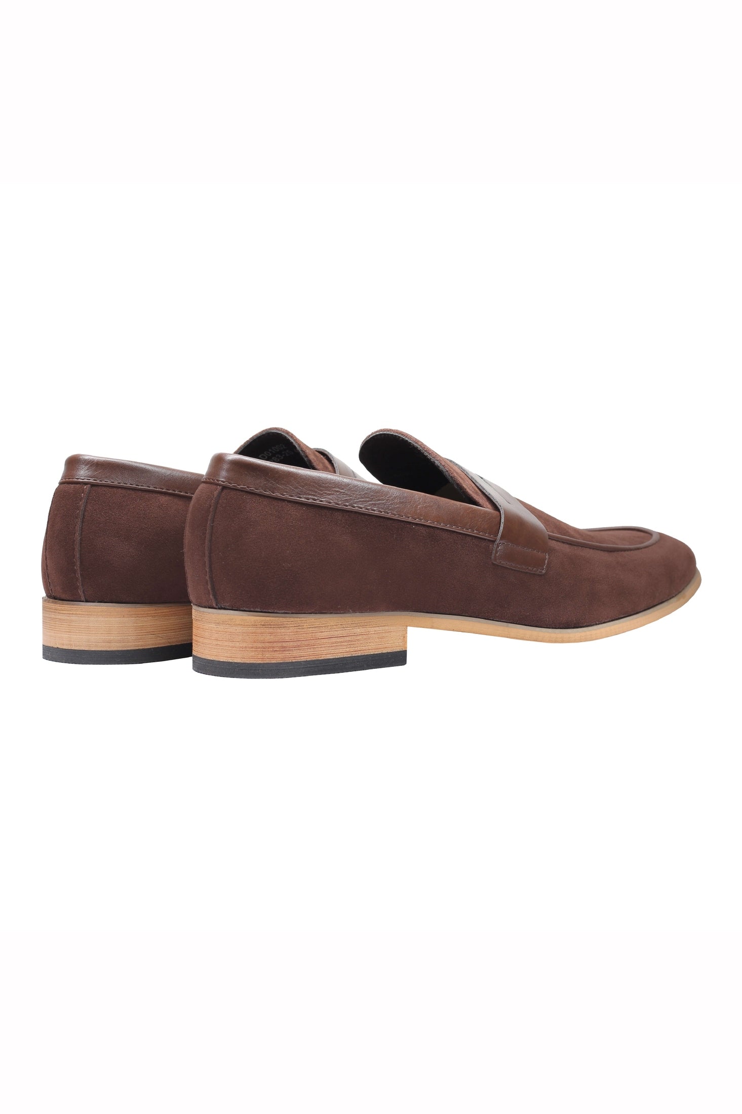 Men’s Suede Penny Loafers Retro Two Leather Shoes Smart Casual Slip on Slippers