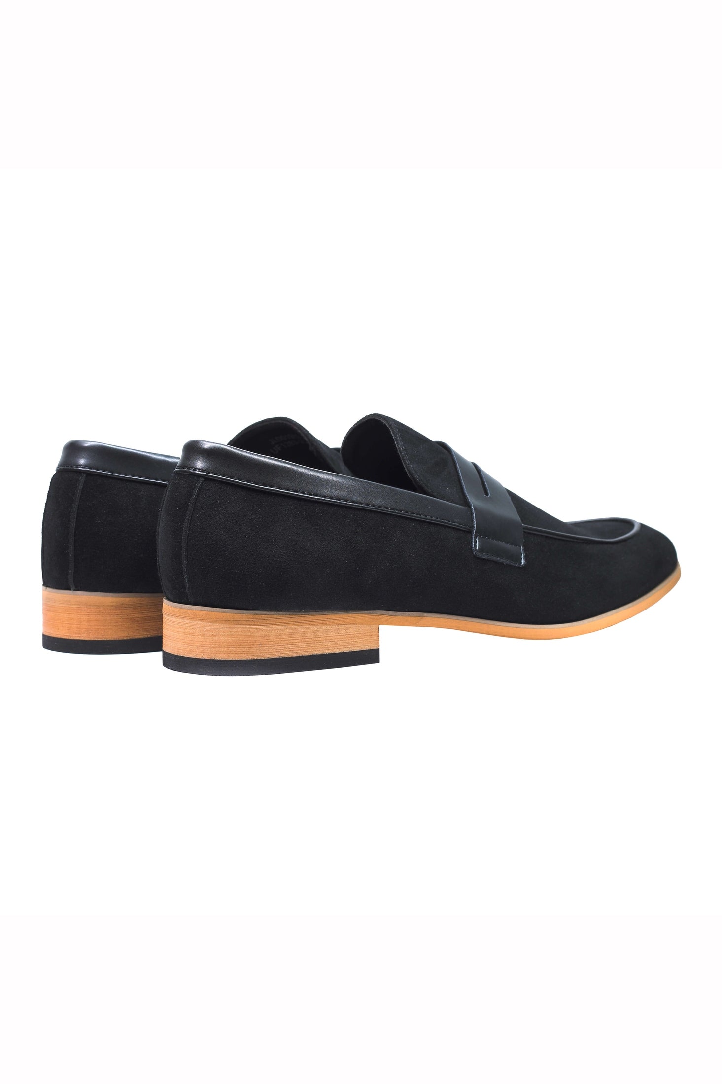 Men’s Suede Penny Loafers Retro Two Leather Shoes Smart Casual Slip on Slippers