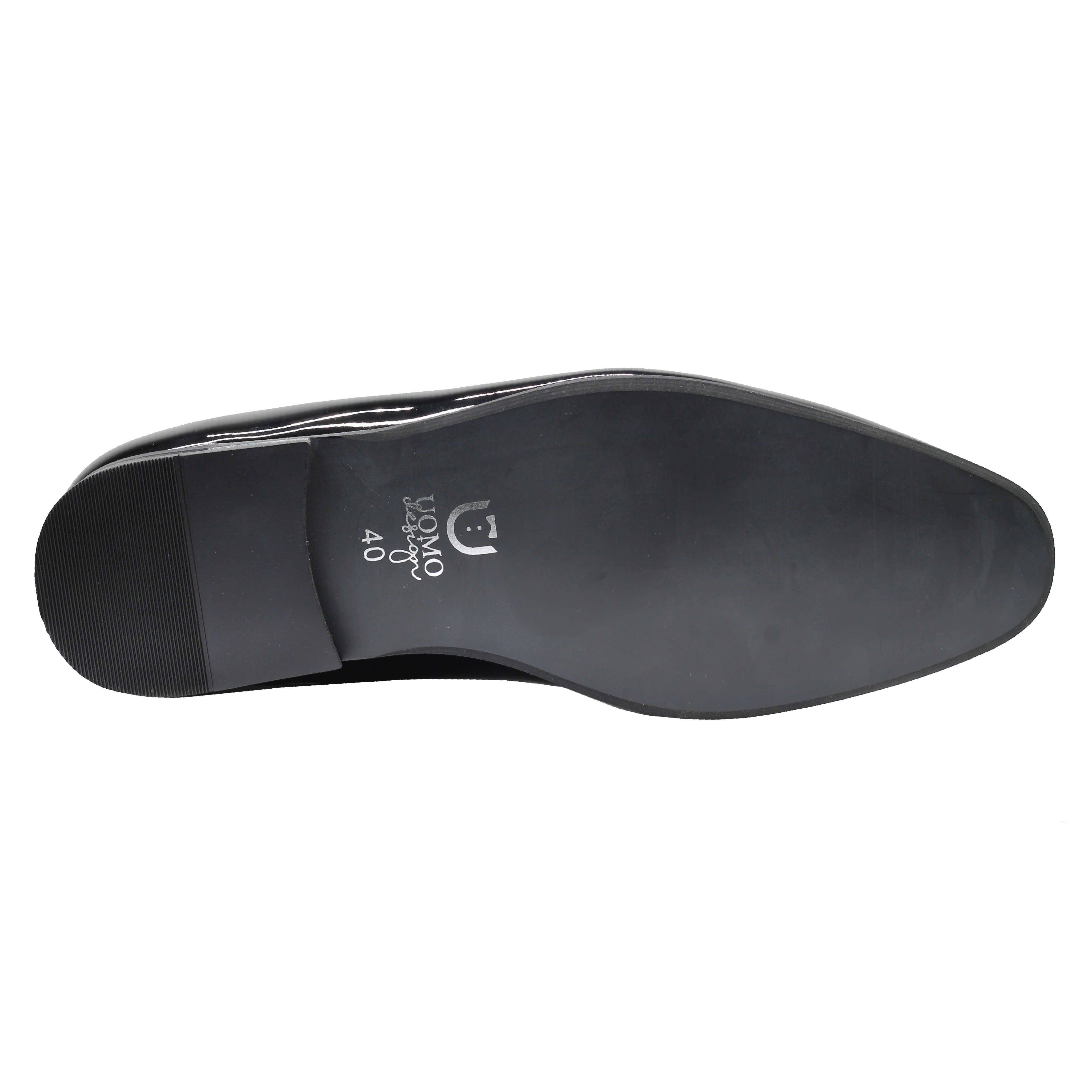 MEN’S SHINY PATENT LEATHER LOAFERS BOW TIE FORMAL SLIP ON DRESS WEDDING SHOES