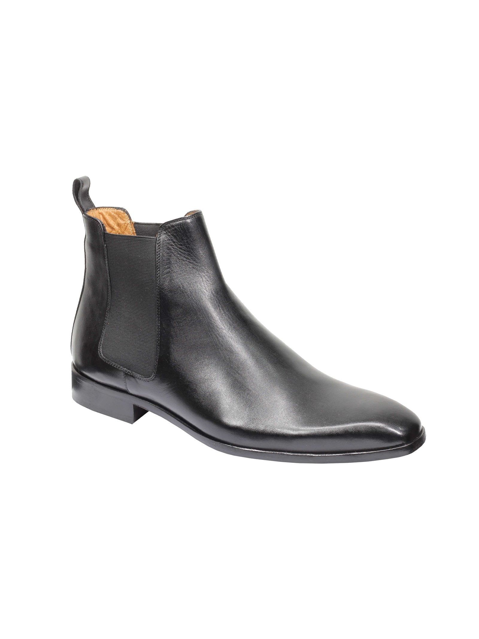 BLACK CALF LEATHER CHELSEA BOOTS