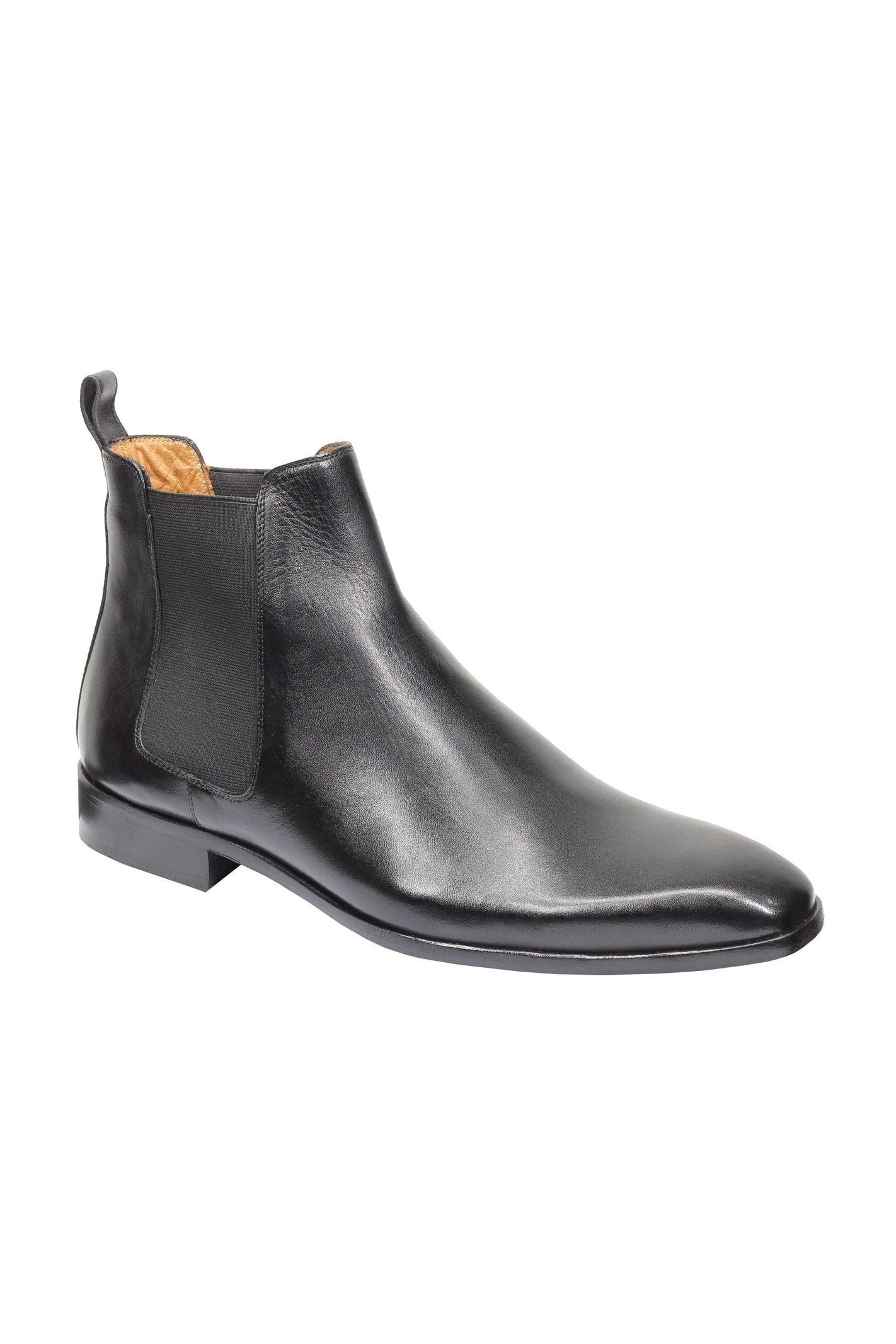 BLACK CALF LEATHER CHELSEA BOOTS