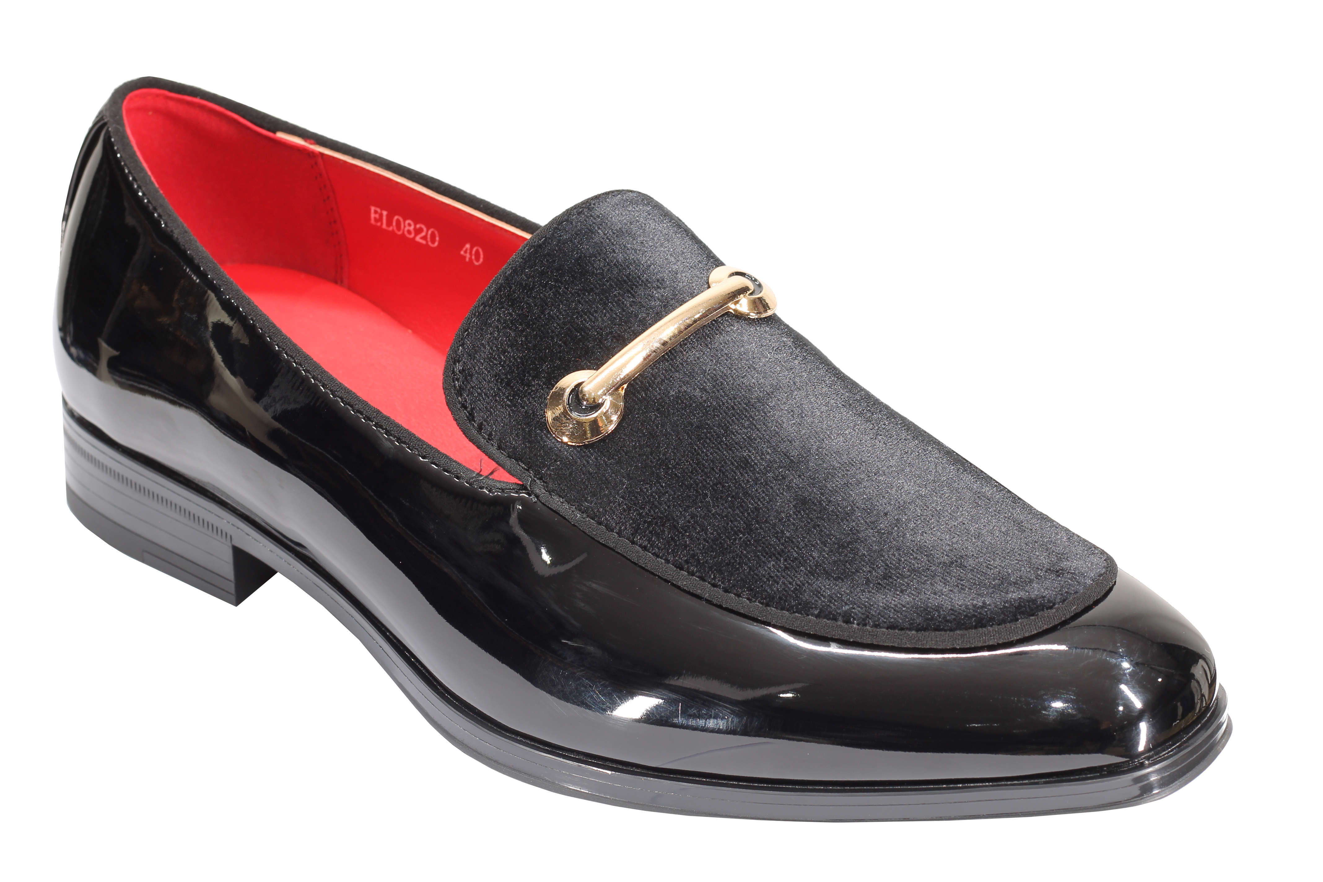 VELVET SHINY LOAFERS WITH BUCKLE