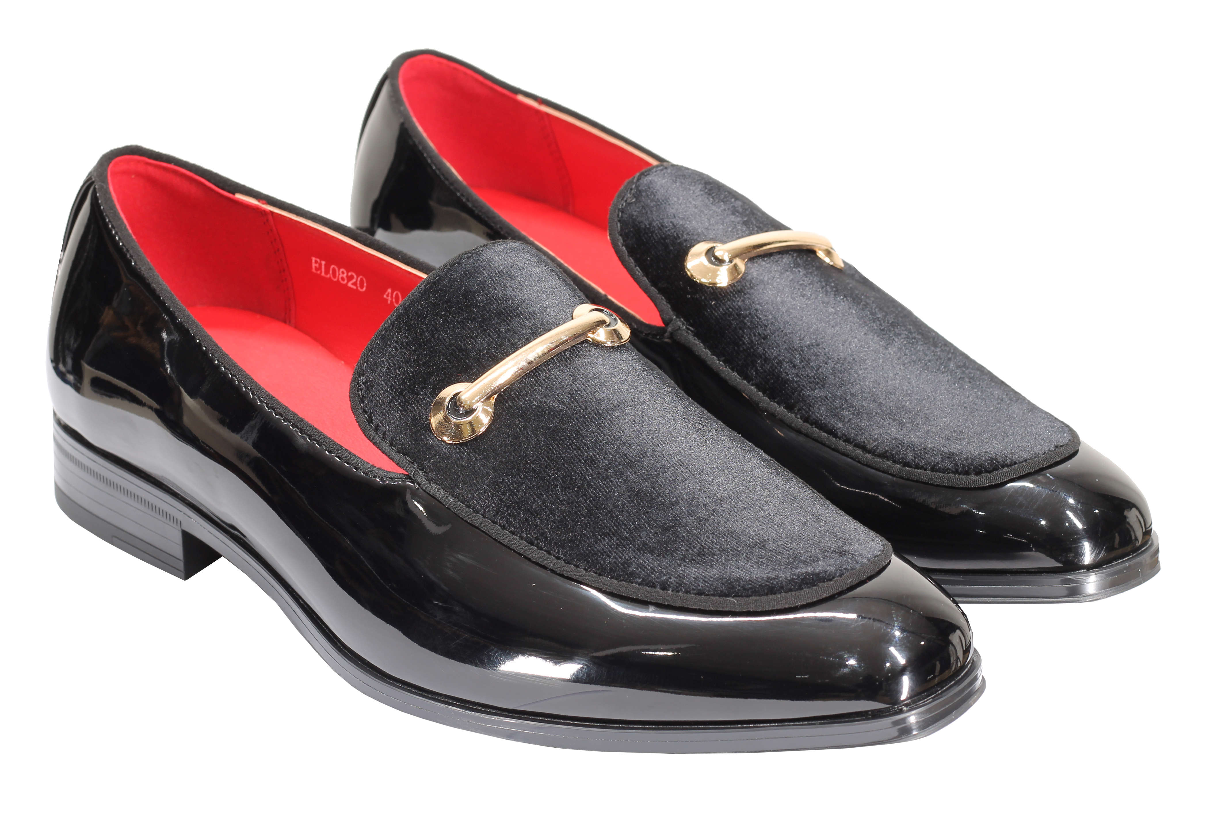 VELVET SHINY LOAFERS WITH BUCKLE