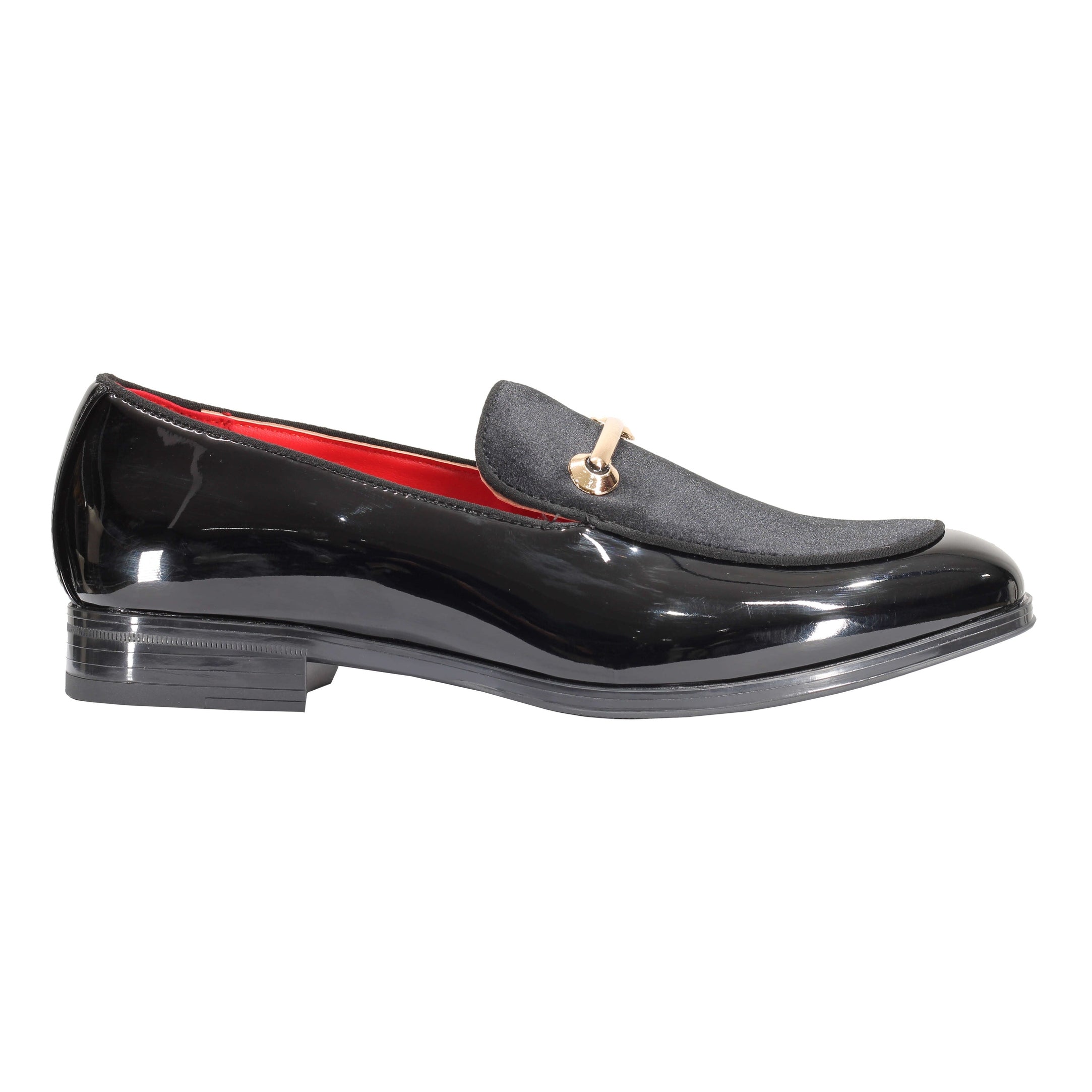 VELVET SHINY LOAFERS WITH BUCKLE