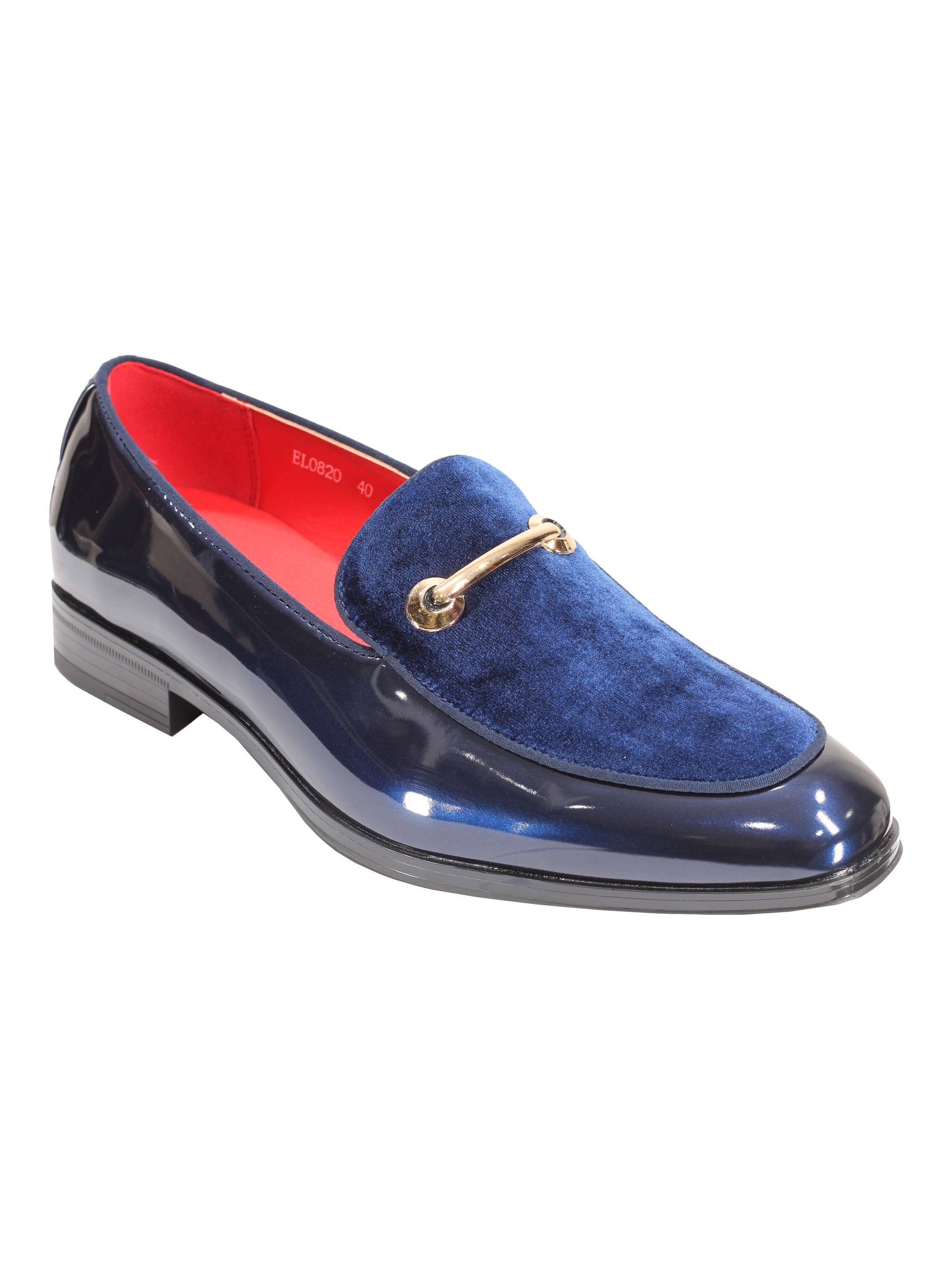 VELVET SHINY LOAFERS WITH BUCKLE