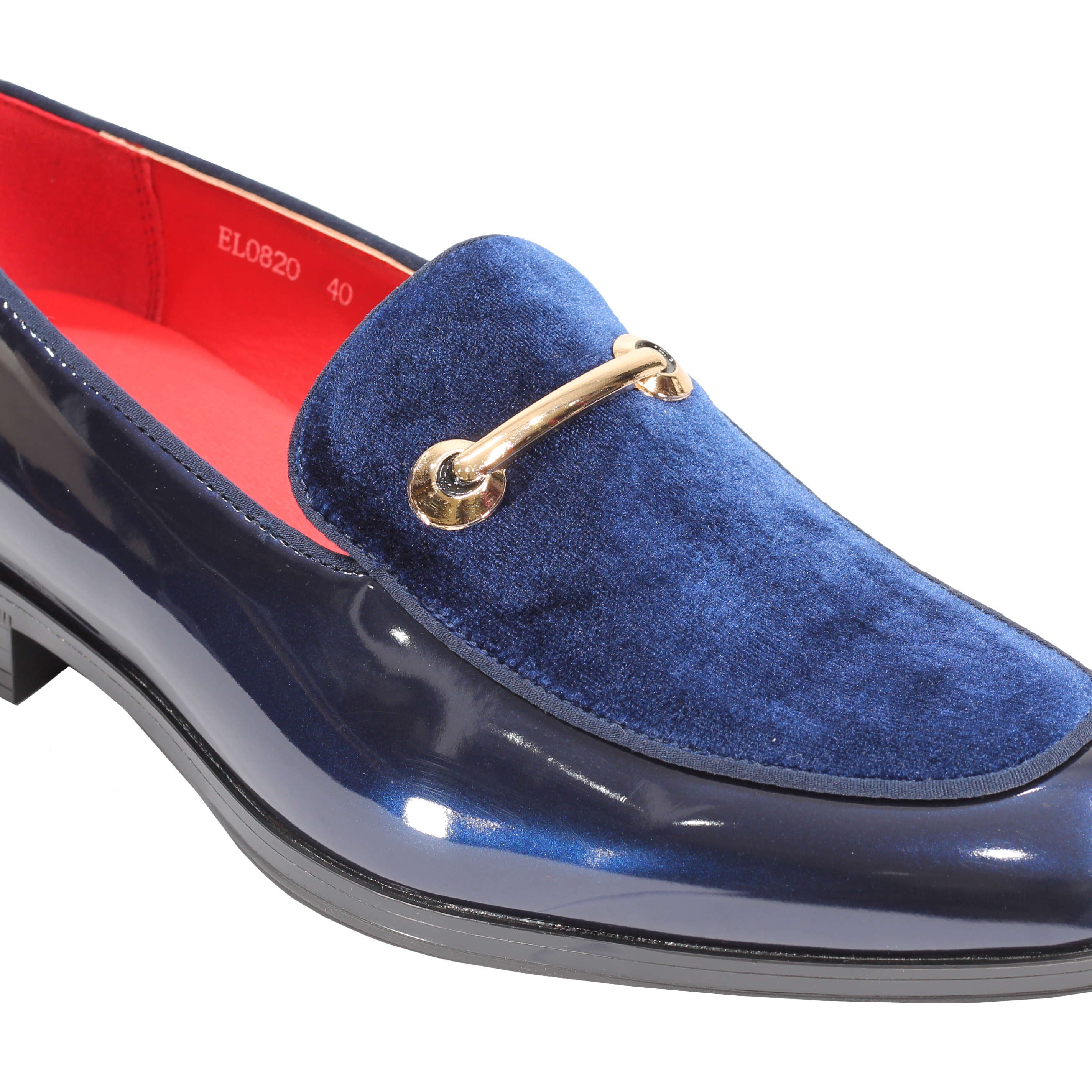 VELVET SHINY LOAFERS WITH BUCKLE
