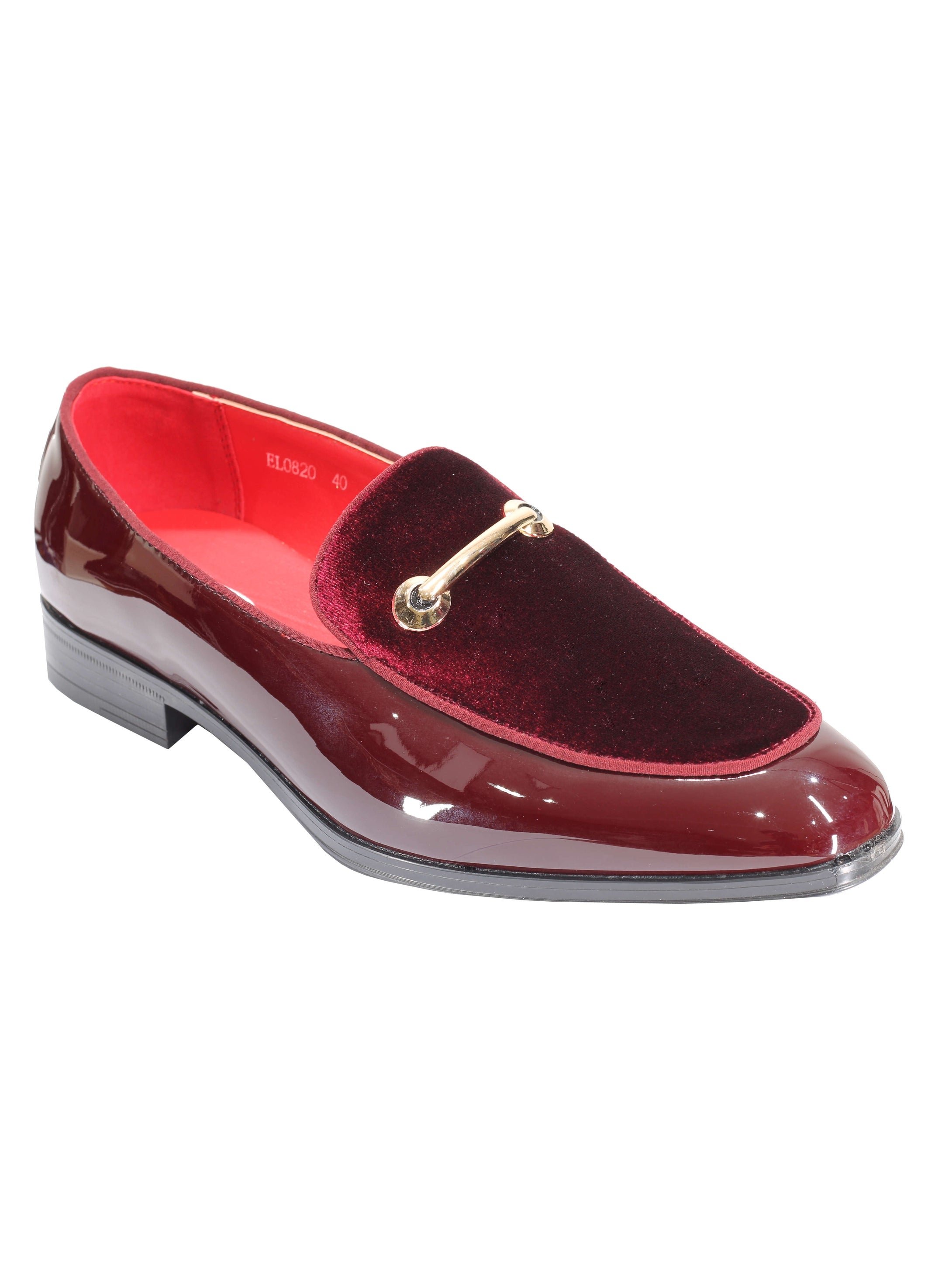 VELVET SHINY LOAFERS WITH BUCKLE