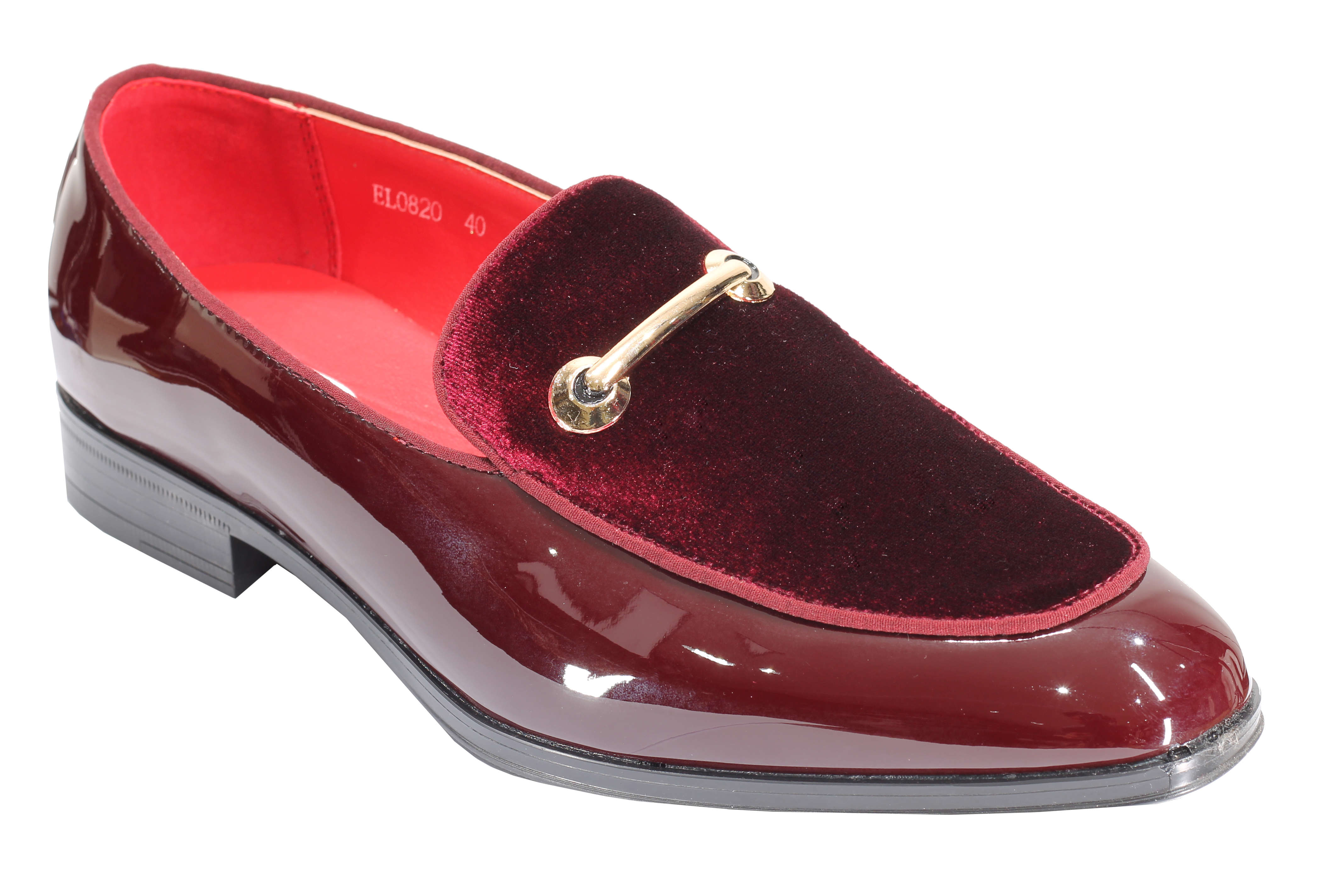 VELVET SHINY LOAFERS WITH BUCKLE