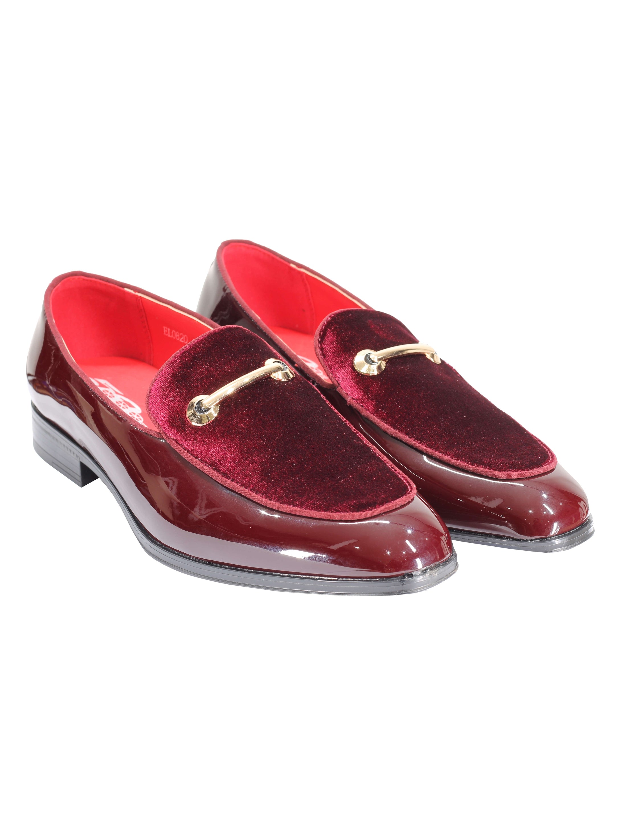 VELVET SHINY LOAFERS WITH BUCKLE