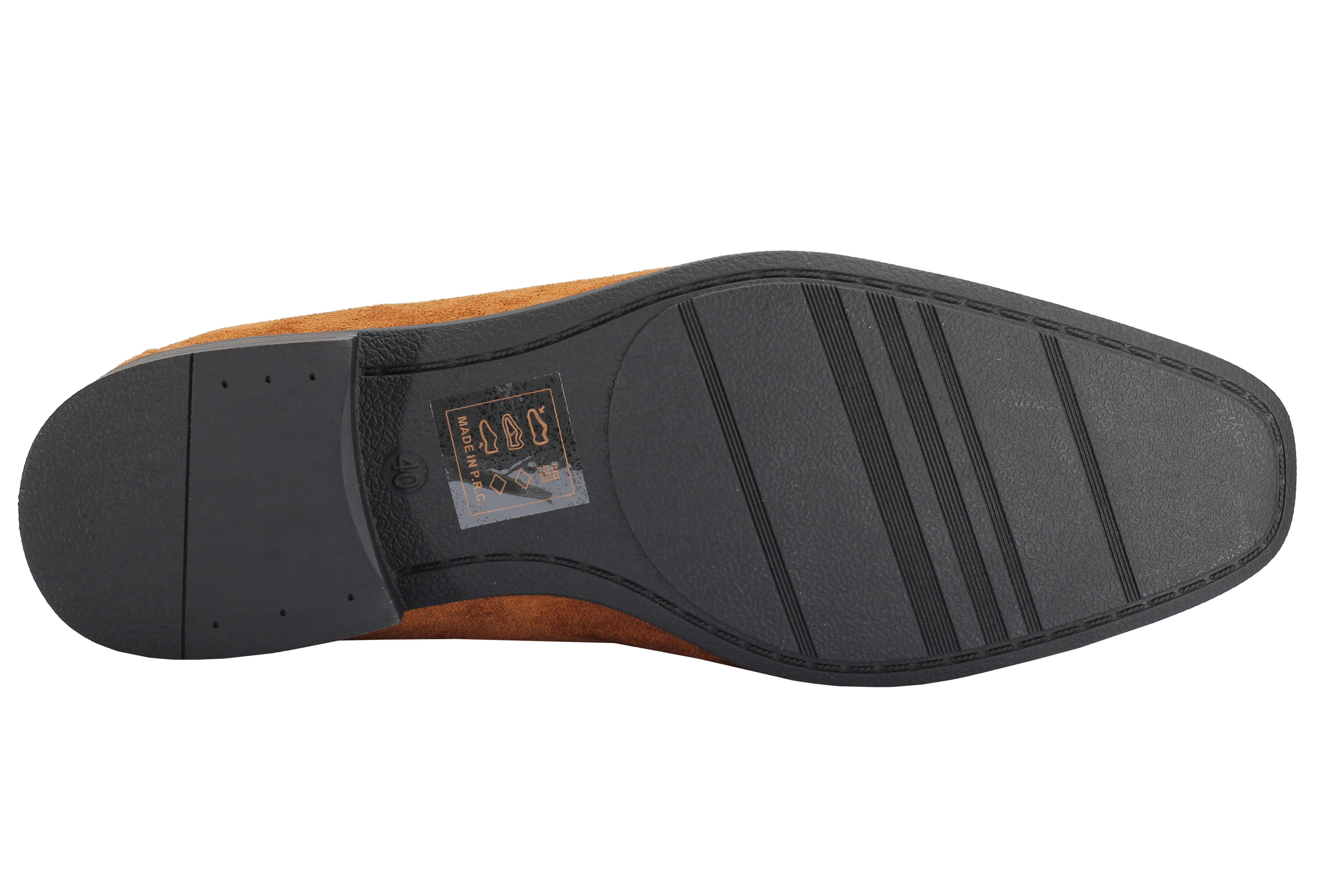 Men's Suede Penny Loafers Classic Slip on Loafer Shoes in Black Blue Tan