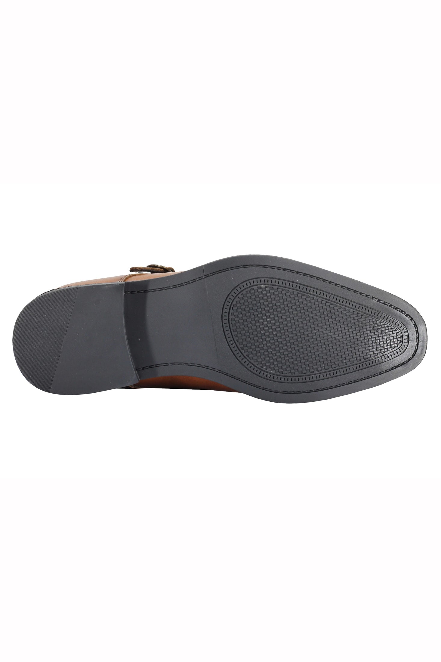 Men's Double Monk Shoes Toe Cap Side Strap Twin Buckle Faux Leather Loafers
