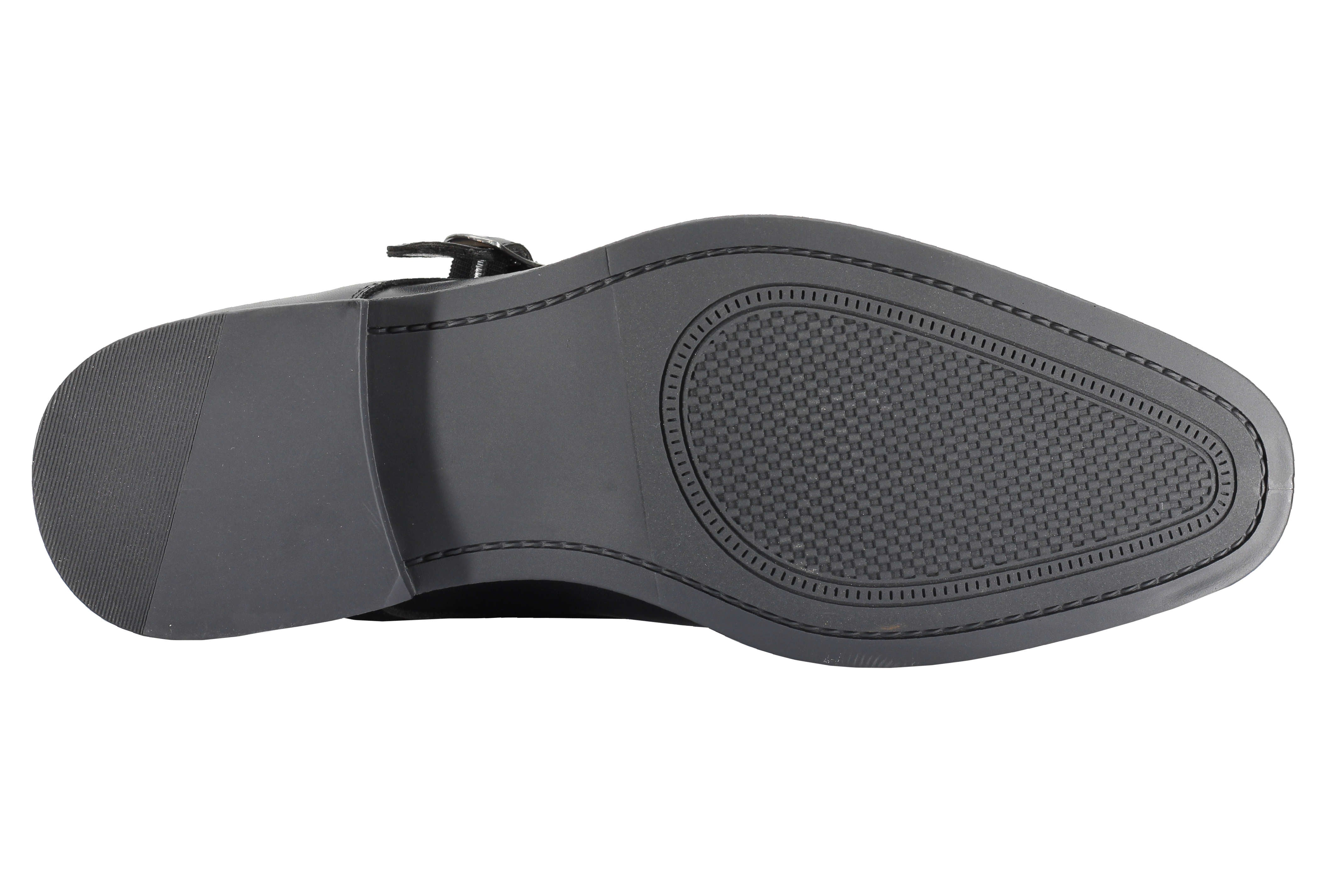 Men's Double Monk Shoes Toe Cap Side Strap Twin Buckle Faux Leather Loafers