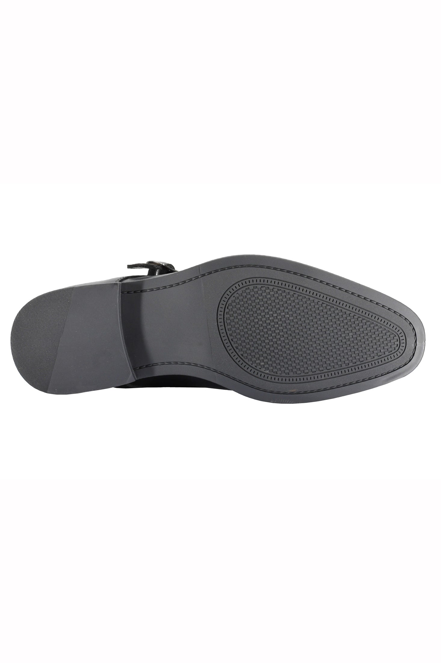Men's Double Monk Shoes Toe Cap Side Strap Twin Buckle Faux Leather Loafers
