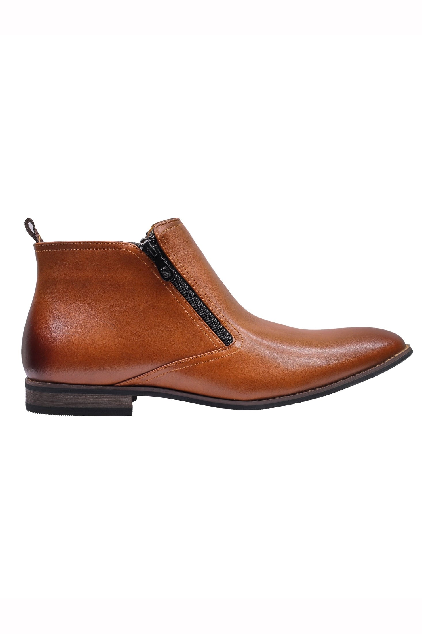 FAUX LEATHER LOW ANKLE CHELSEA BOOTS