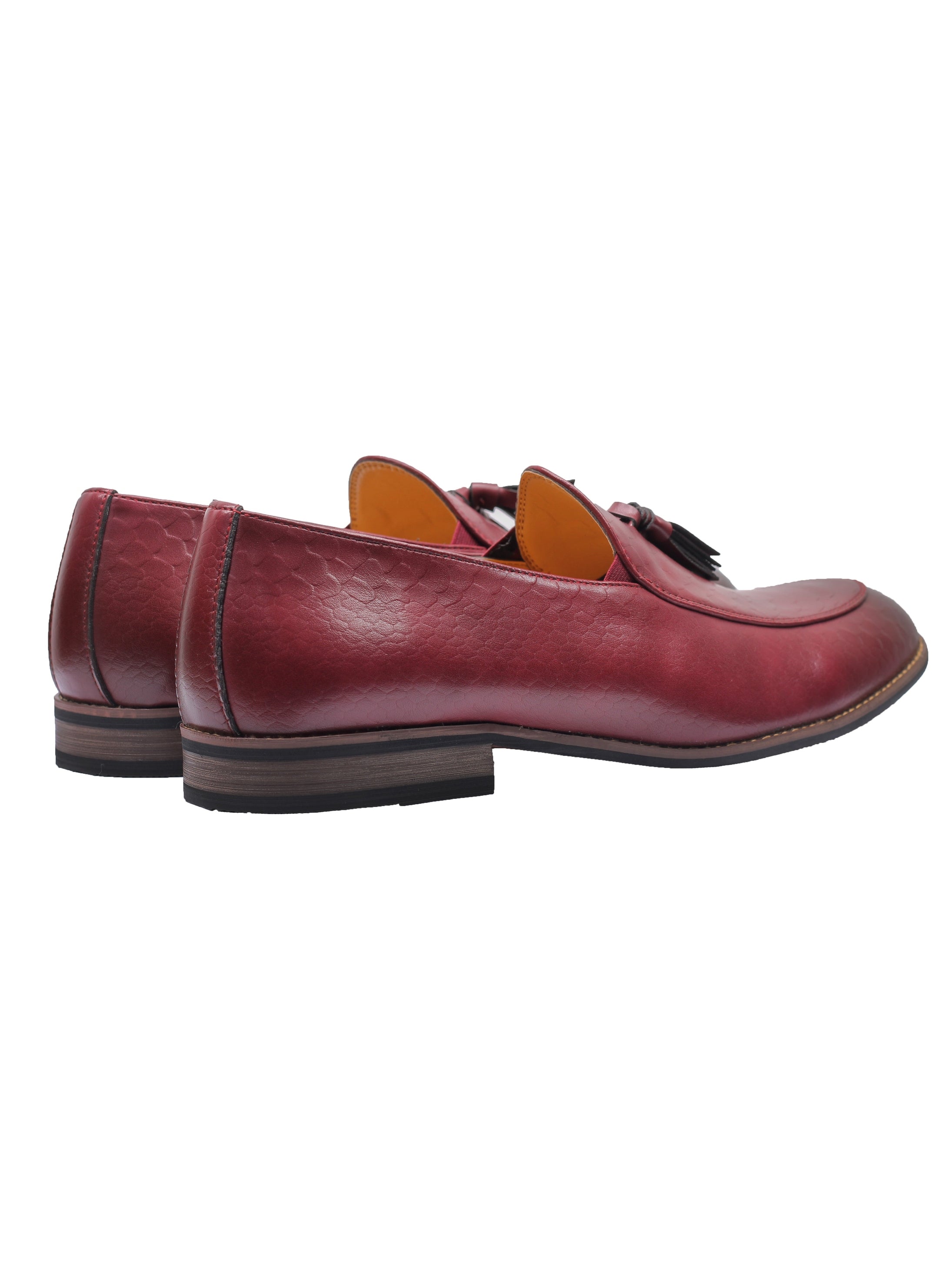 MENS VINTAGE SNAKESKIN PRINT SHINY LEATHER TASSEL LOAFERS SMART CASUAL MOD SHOES