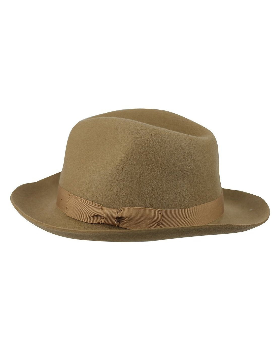 Gladwin Bond Snap 100% Wool Camel Fedora Hat
