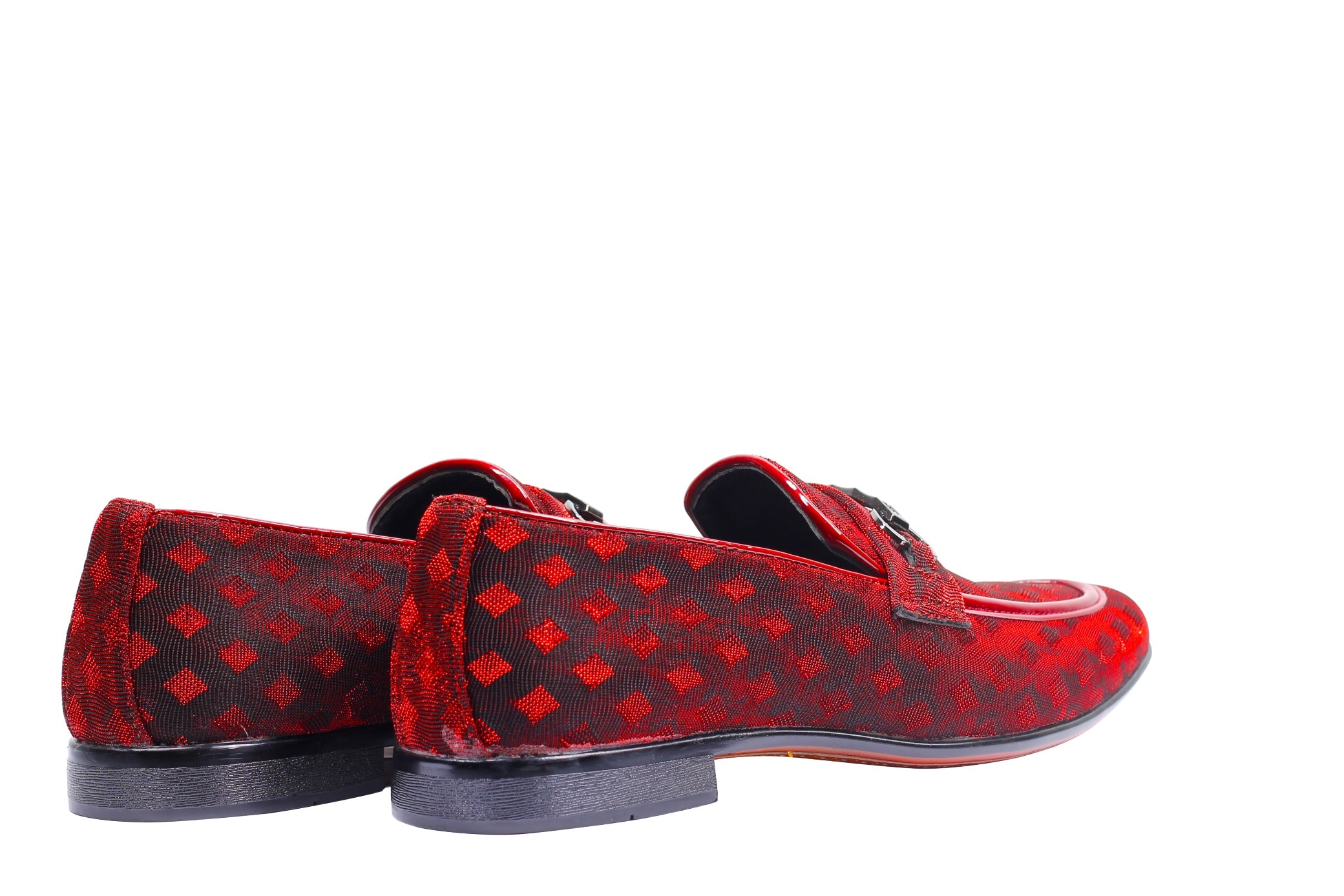 Party Loafers with Glittery Print