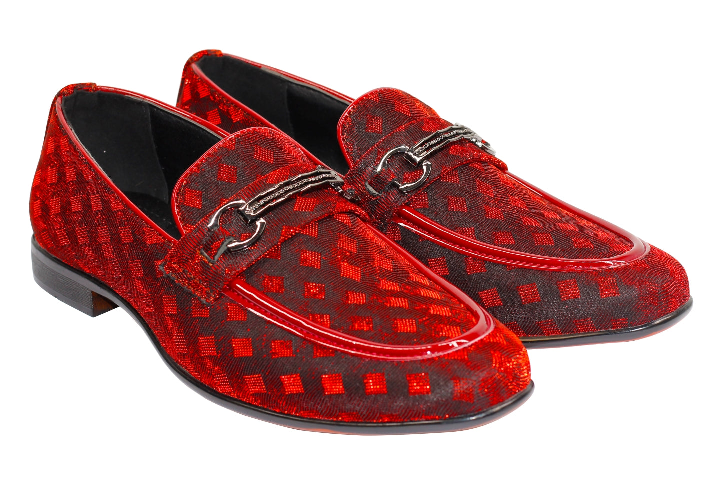 Party Loafers with Glittery Print