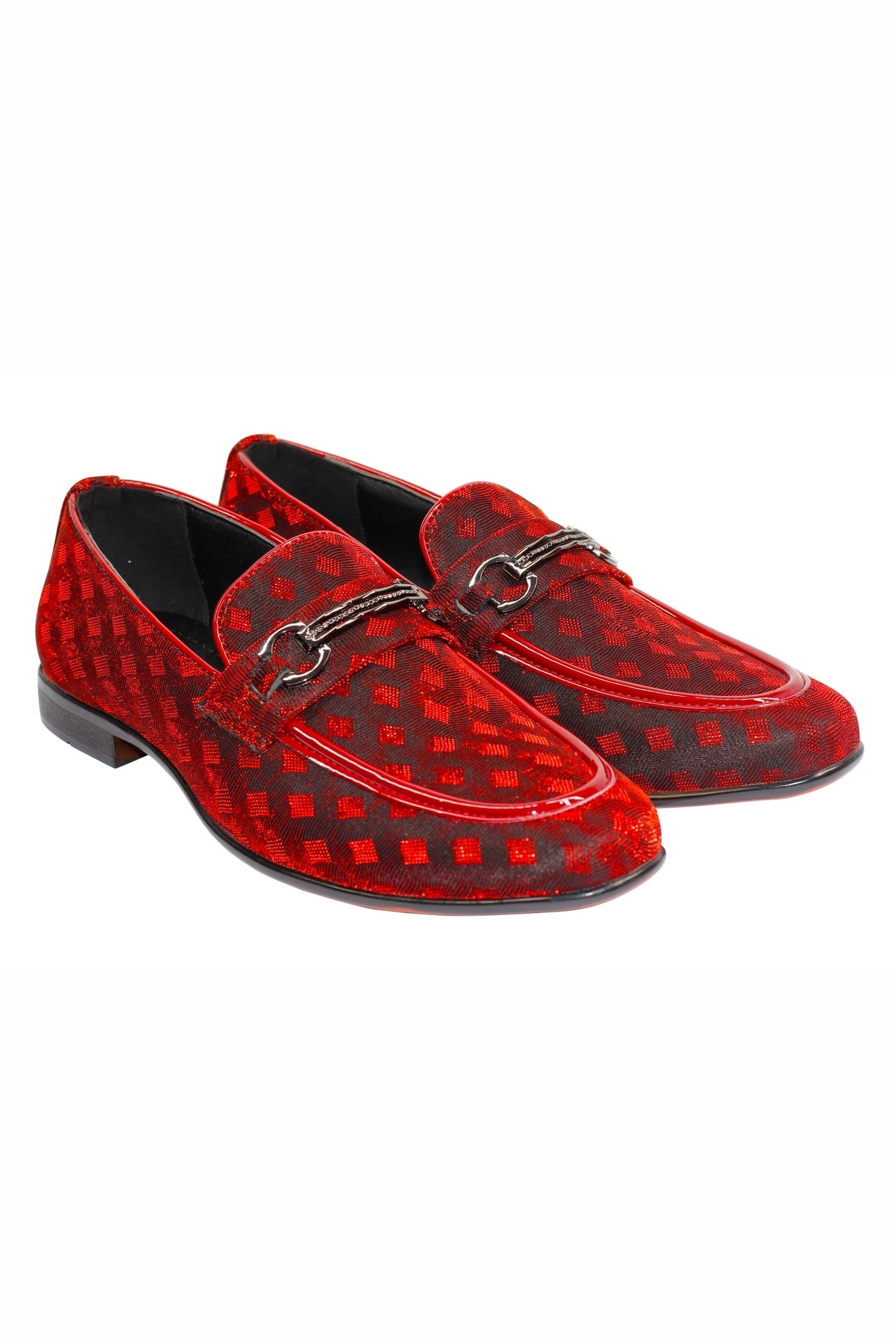 Party Loafers with Glittery Print