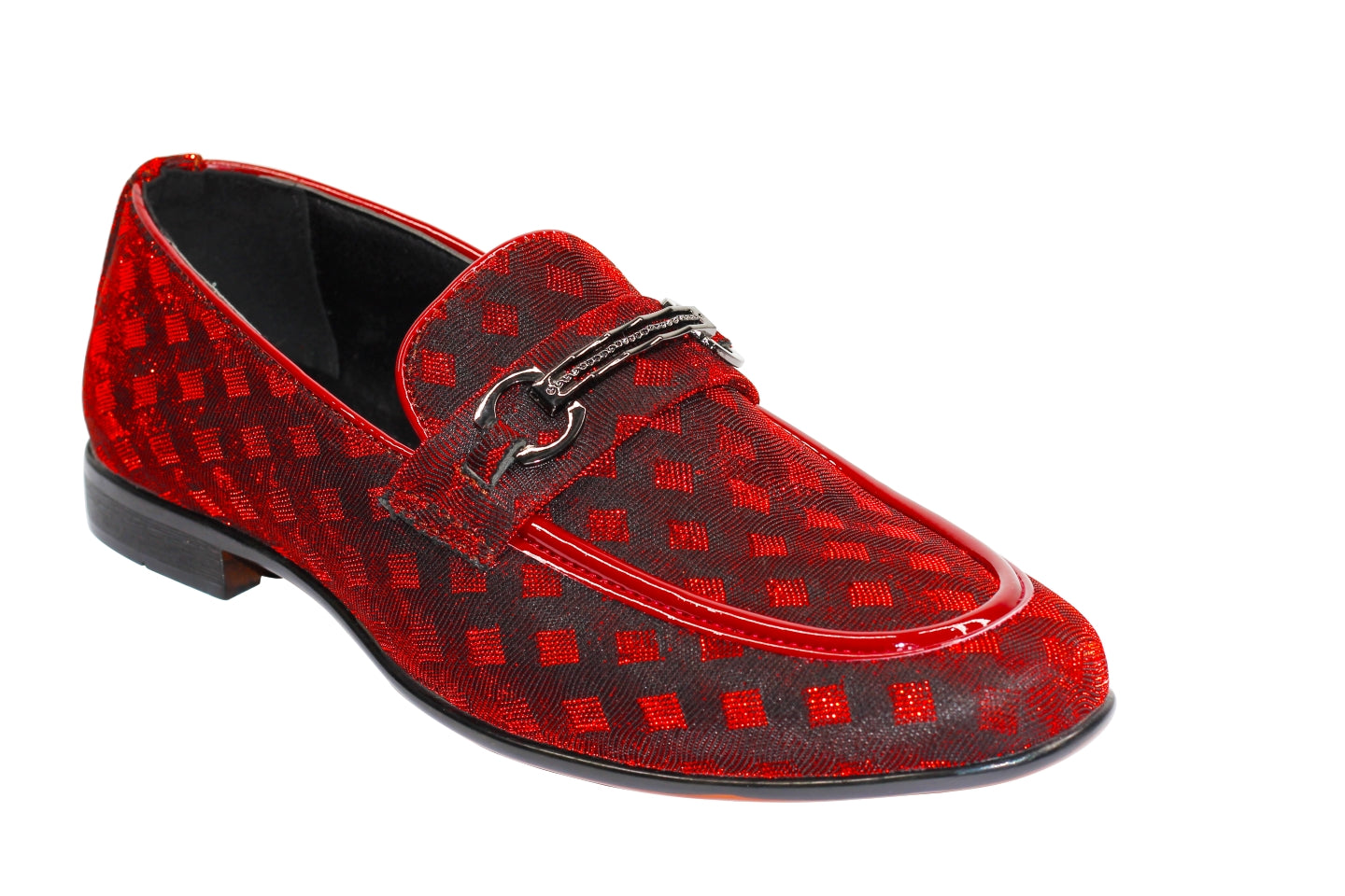 Party Loafers with Glittery Print