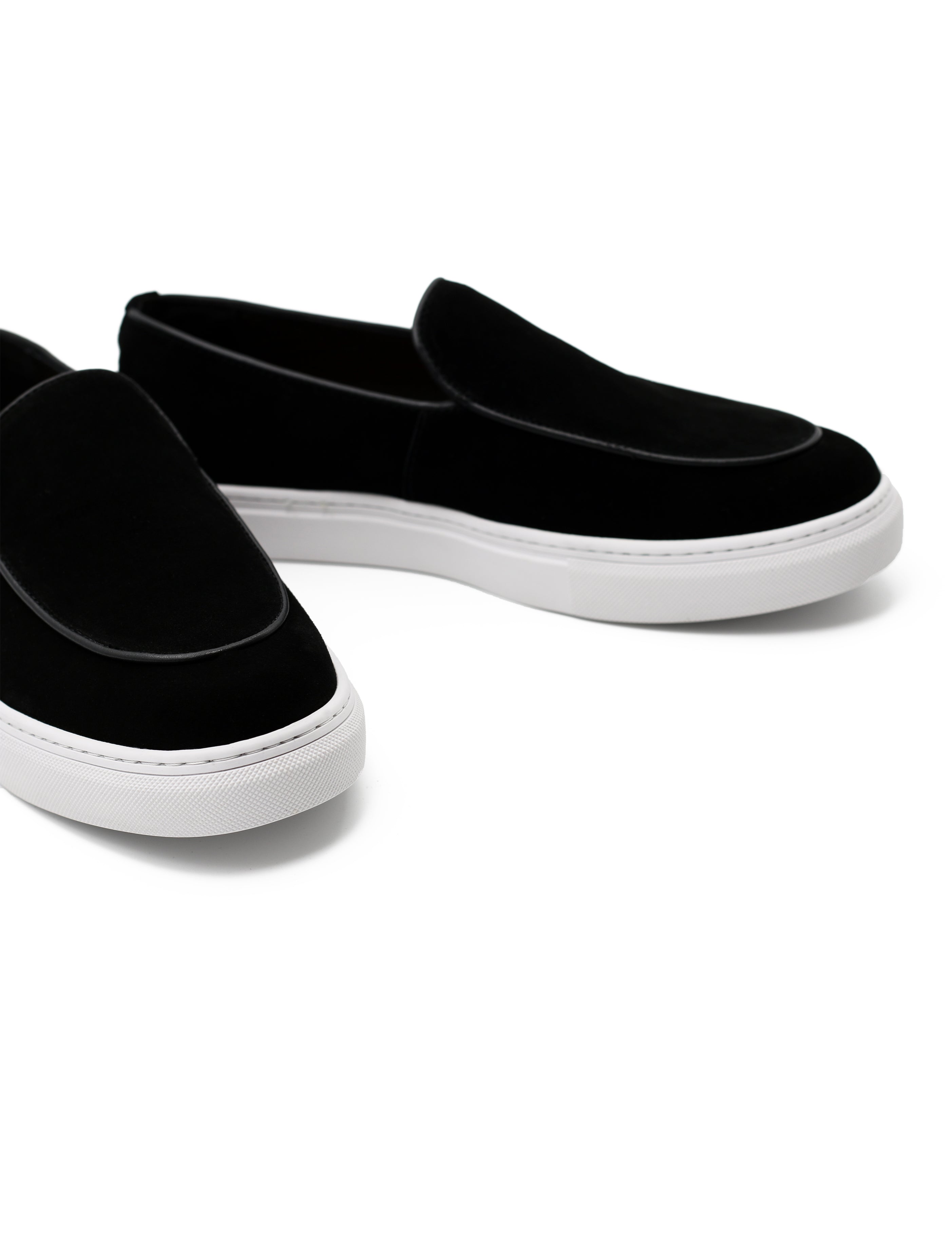 BLACK SUEDE LEATHER LOAFERS