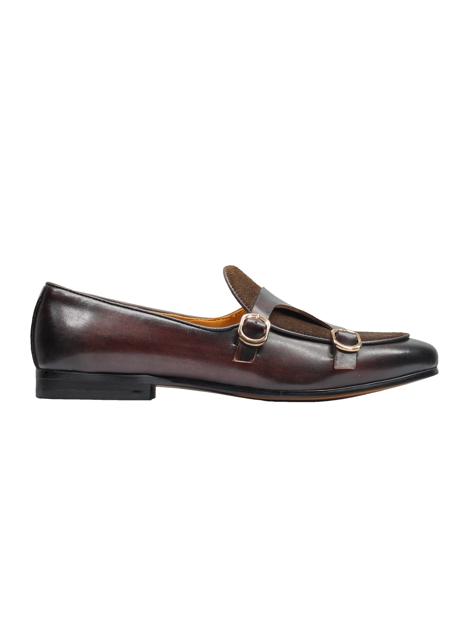 BROWN DOUBLE BUCKLE LOAFER