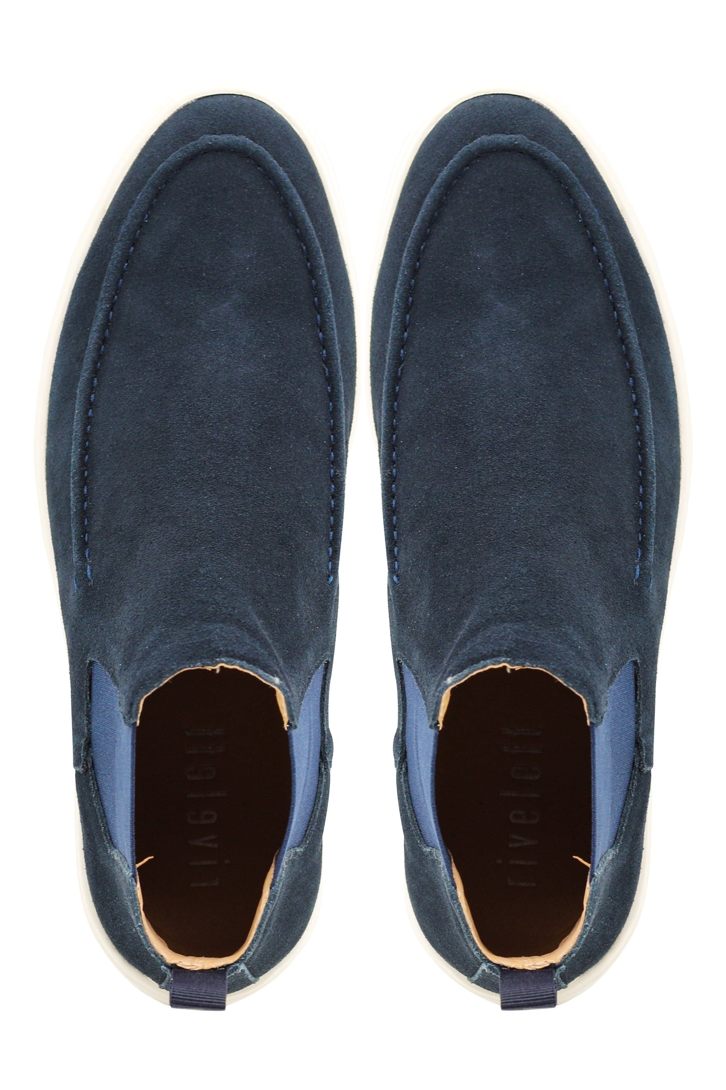 DARK NAVY SUEDE CHELSEA BOOTS LOW TOP