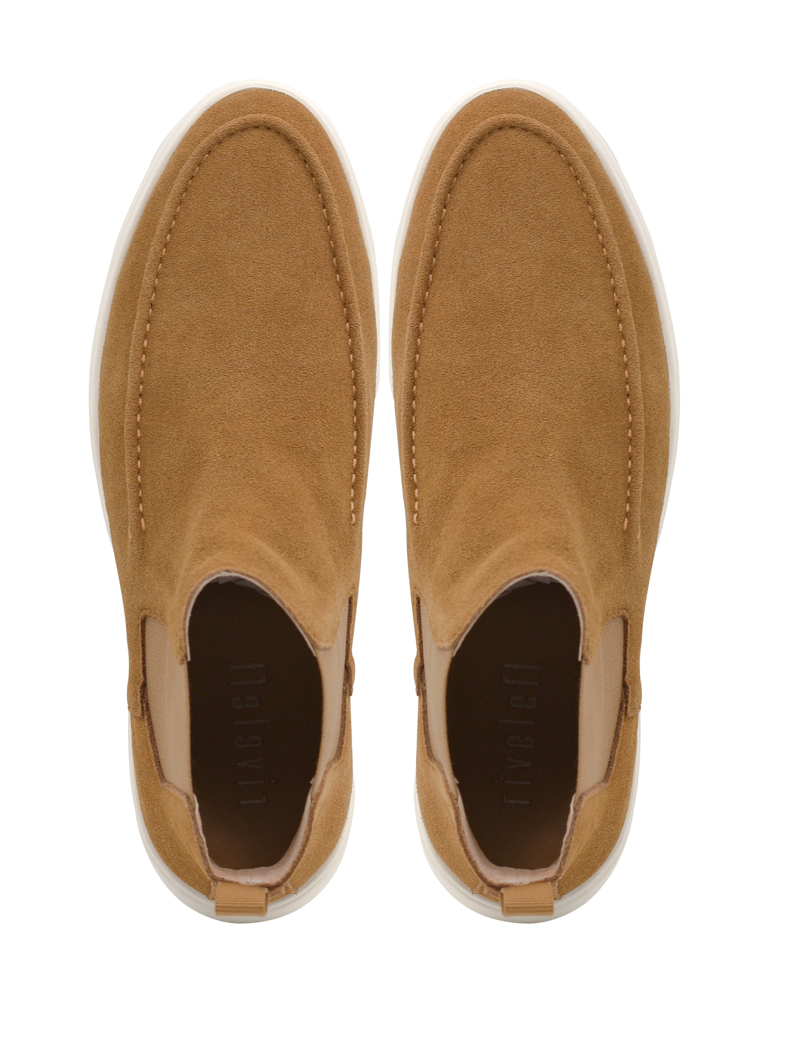 TAN SUEDE CHELSEA BOOTS LOW TOP