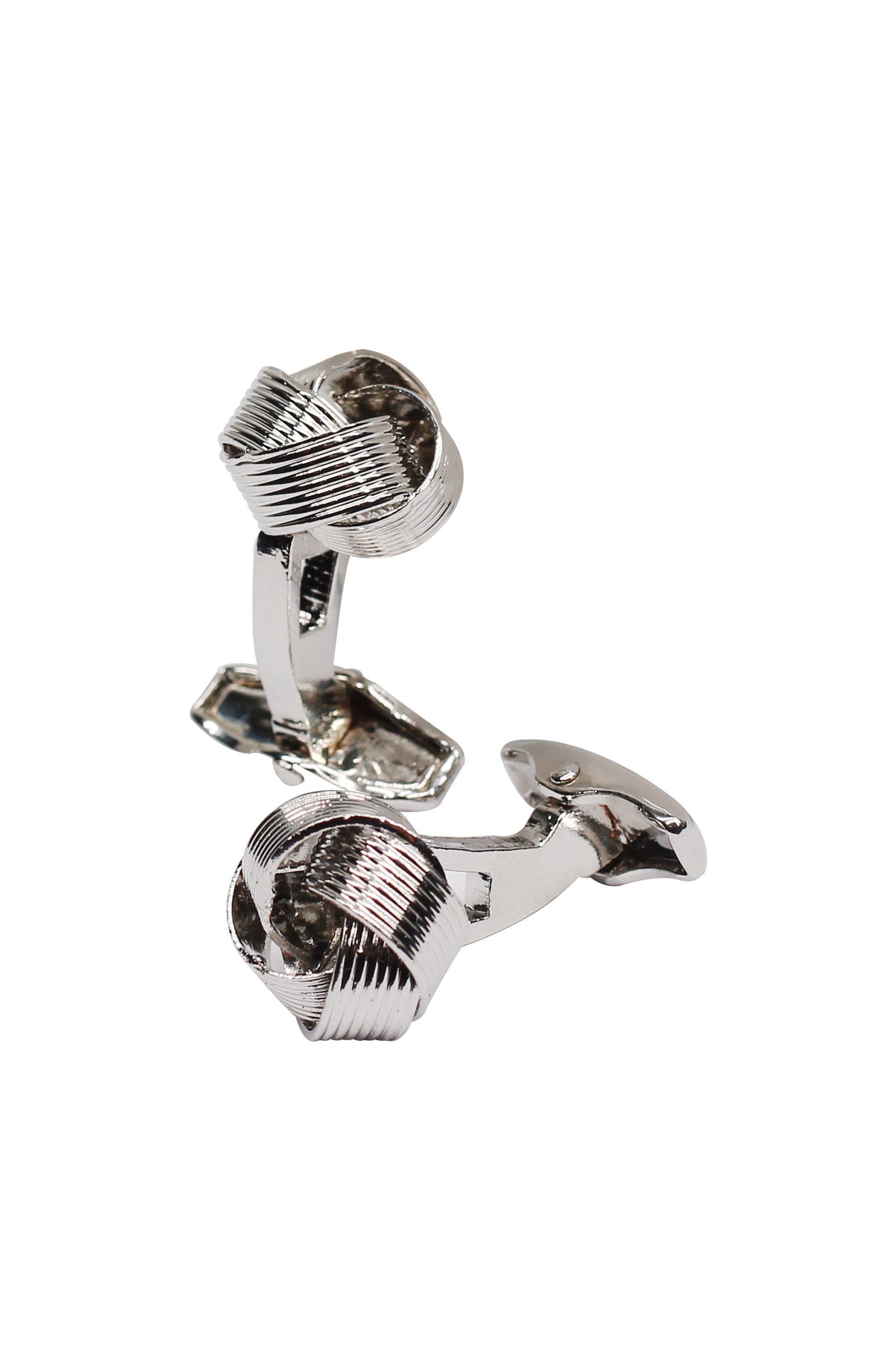 FINE WIRE SILVER KNOT CUFFLINKS