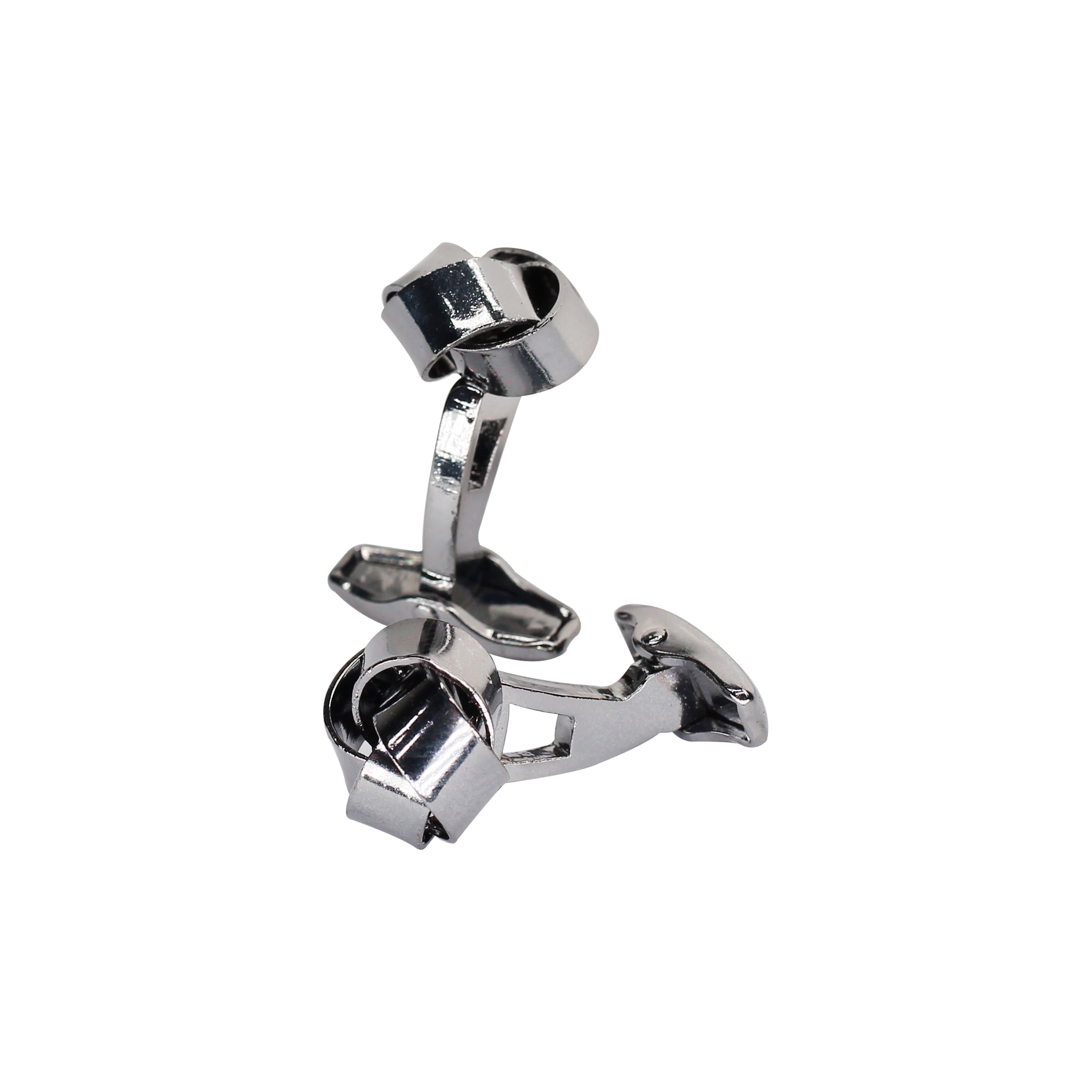 KNOT SILVER DARK TONE CUFFLINKS
