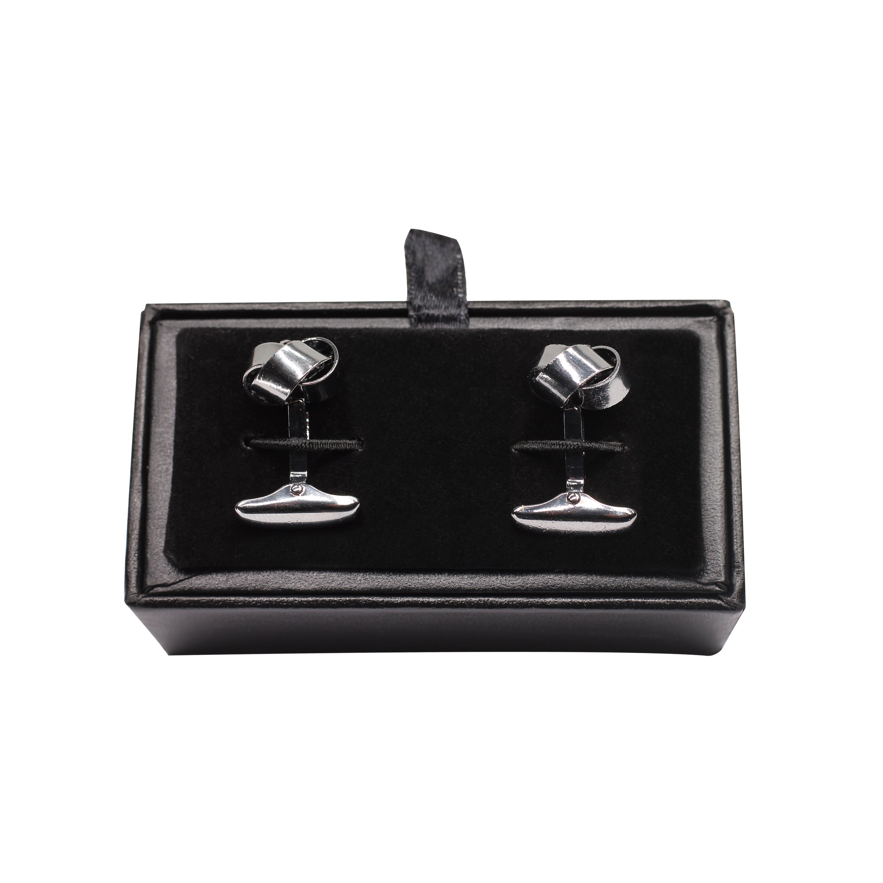 KNOT SILVER DARK TONE CUFFLINKS