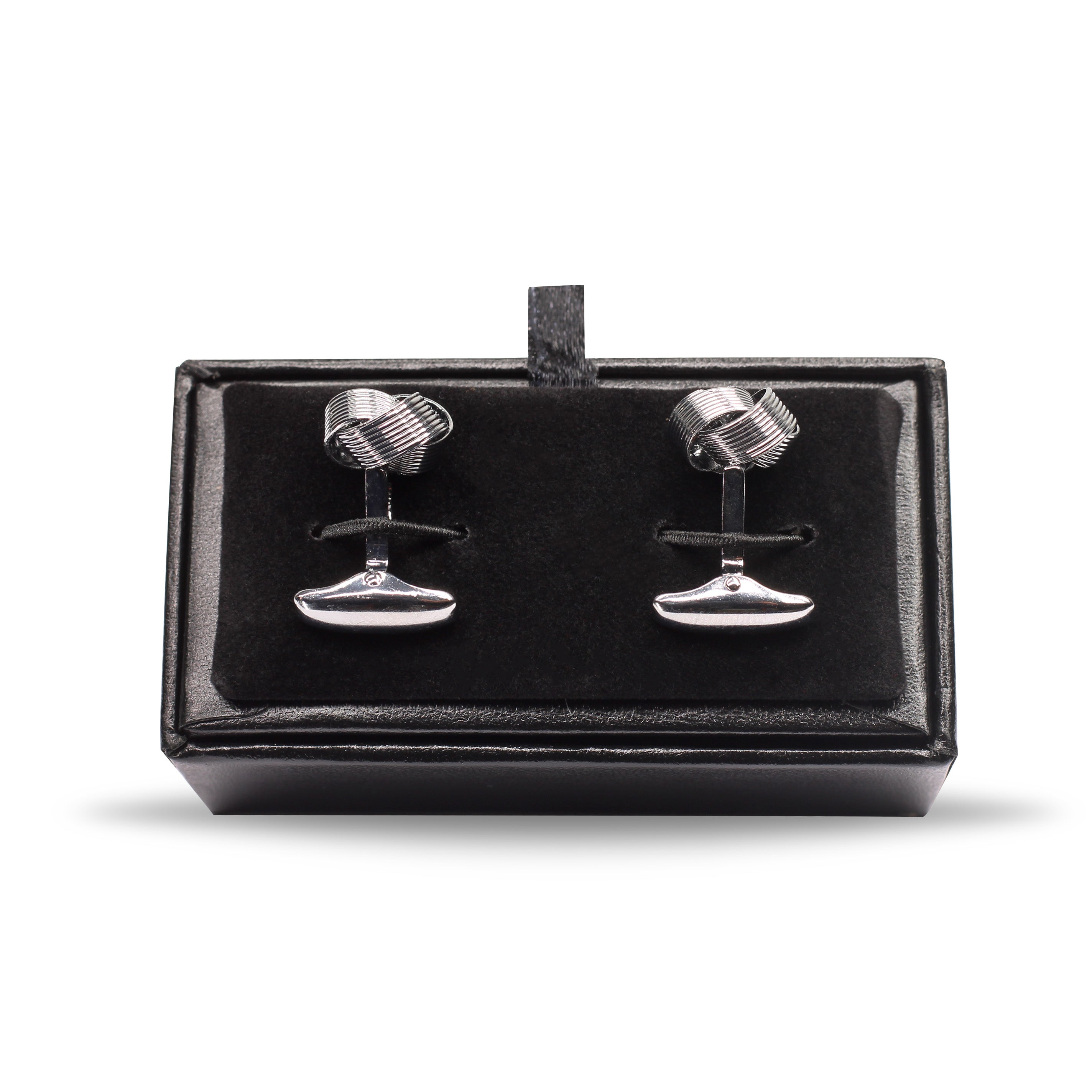 FINE WIRE DARK TONE SILVER CUFFLINKS
