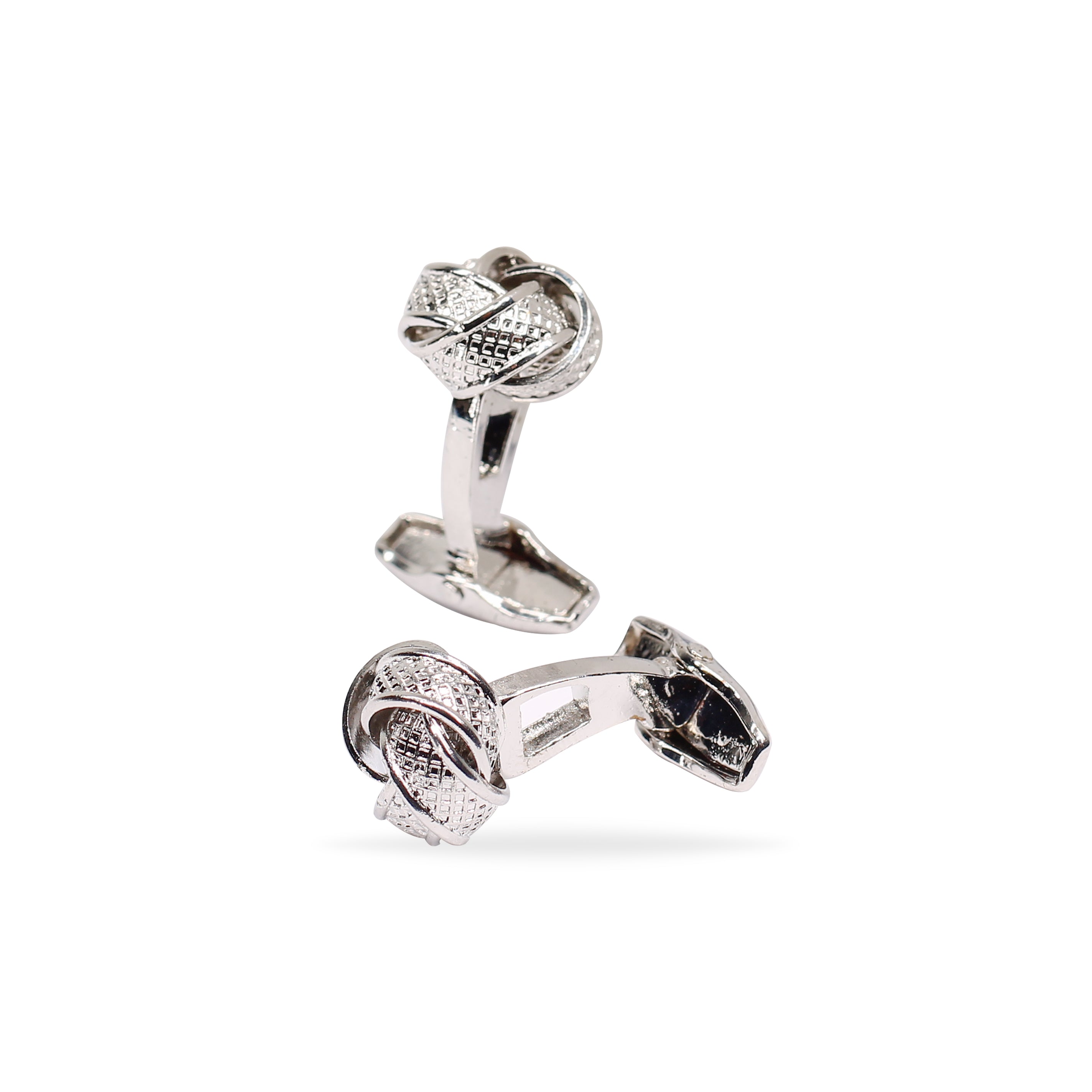 SILVER KNOT CUFFLINKS