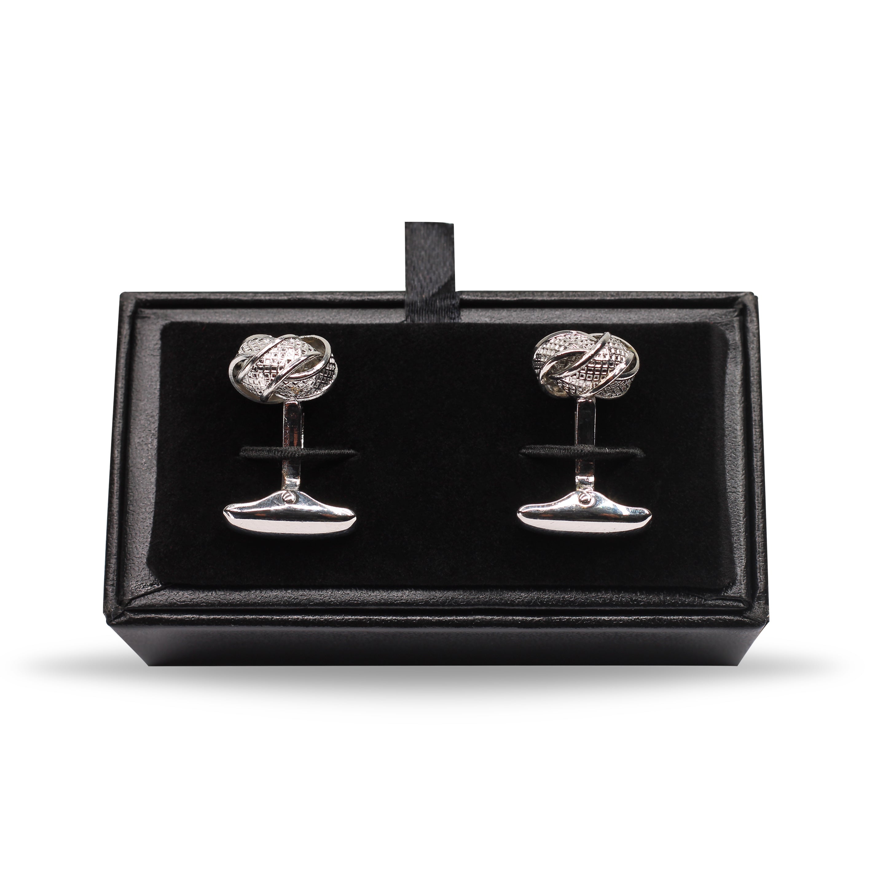 SILVER KNOT CUFFLINKS