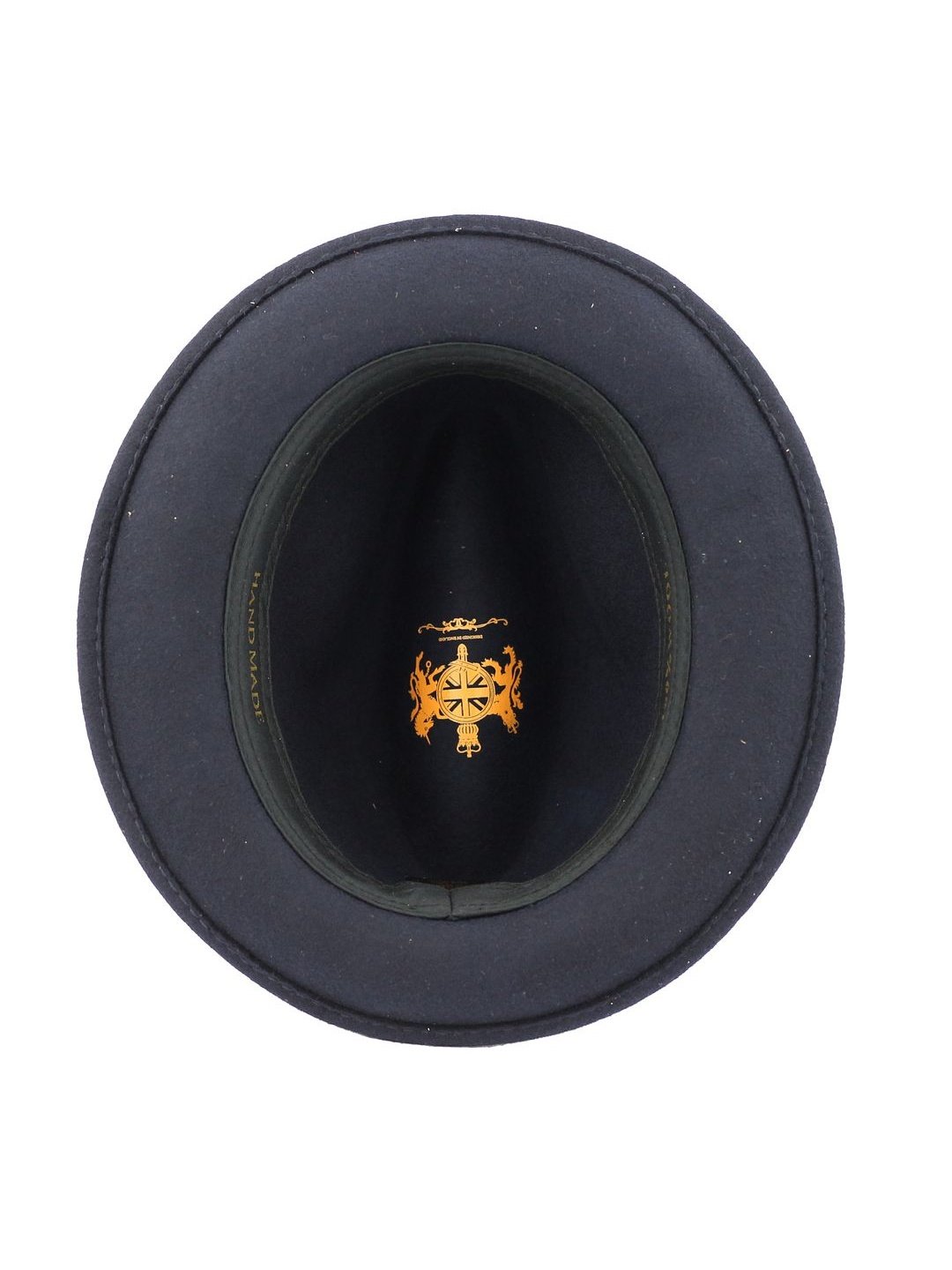 Feather Navy Hat 100% Felt Wool Crushable Fedora Brim - CC308