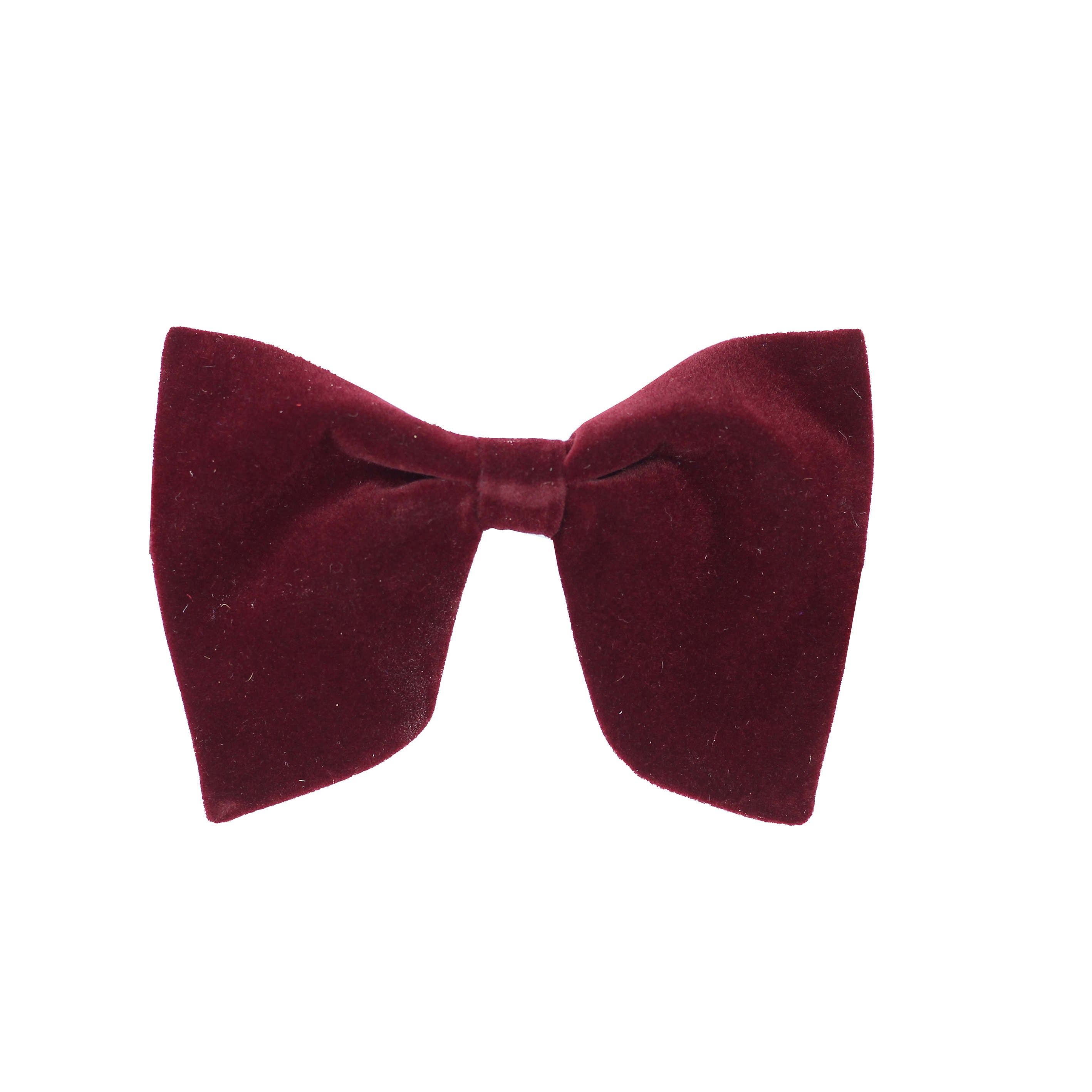 BIG MAROON VELVET BOW TIE SET