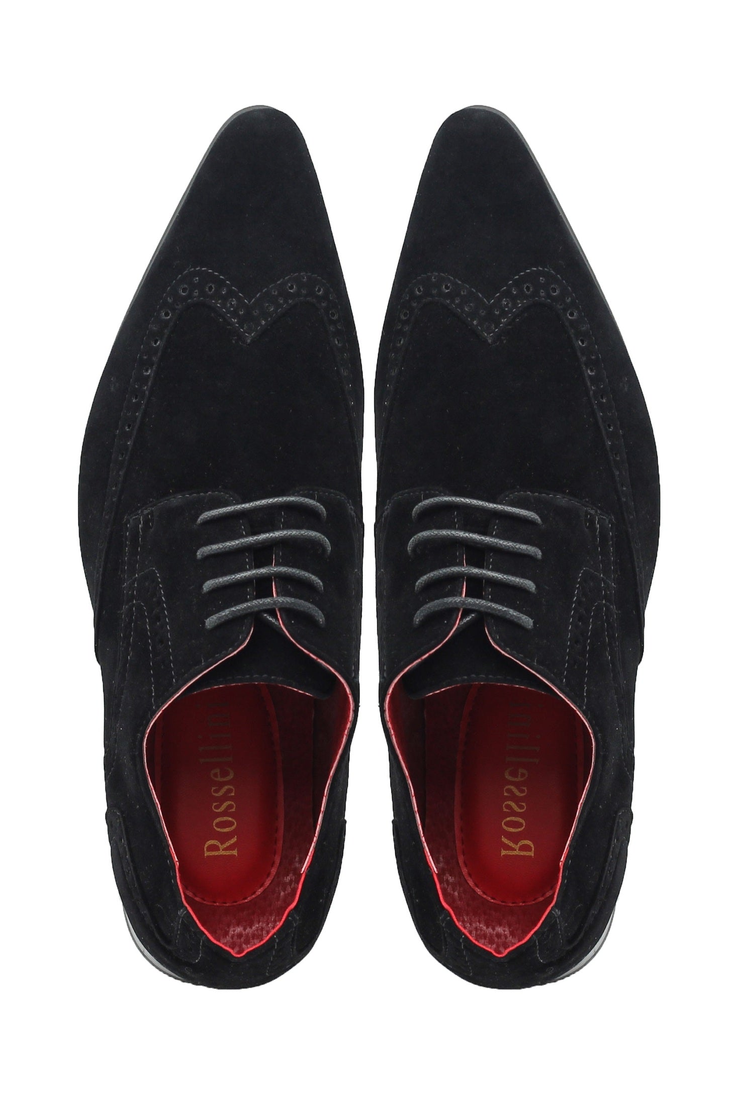 BLACK SUEDE BROGUES DRESS SHOES