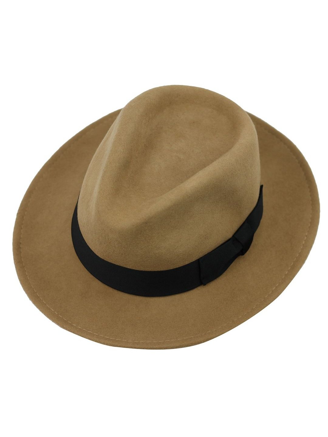 Crushable Fedora 100% Wool Wide Brim Hat
