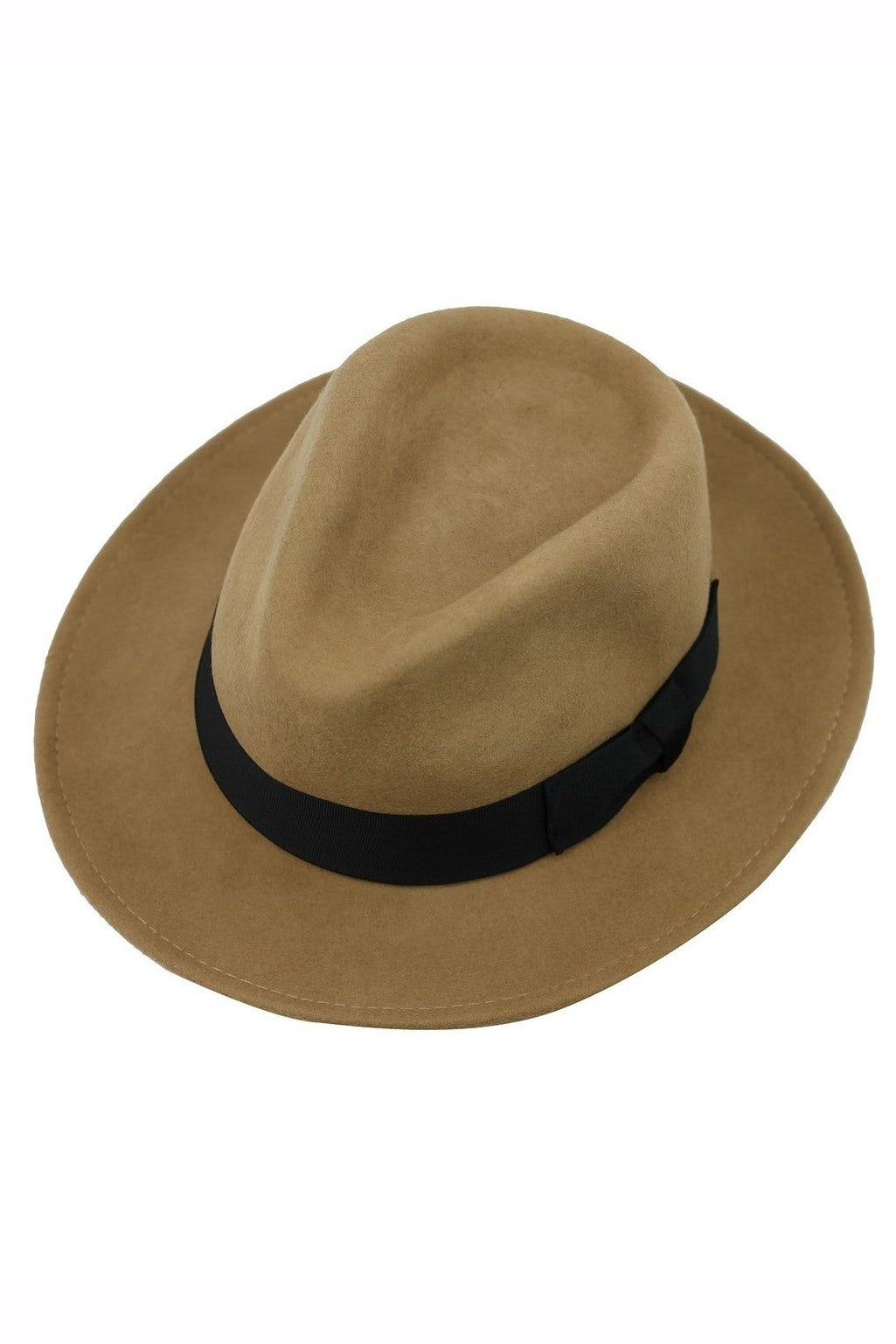 Crushable Fedora 100% Wool Wide Brim Hat