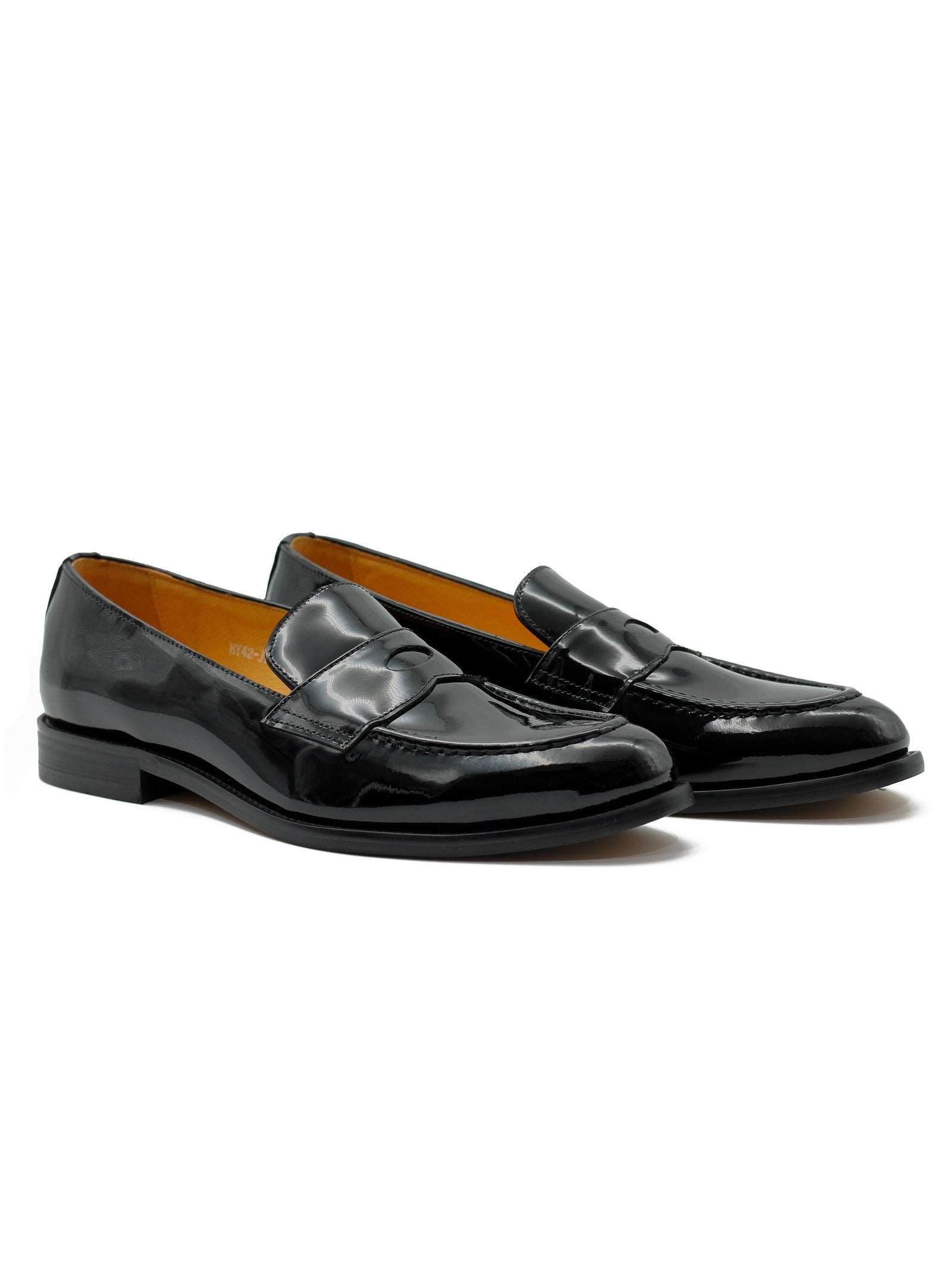 BLACK PATENT LEATHER PENNY LOAFER