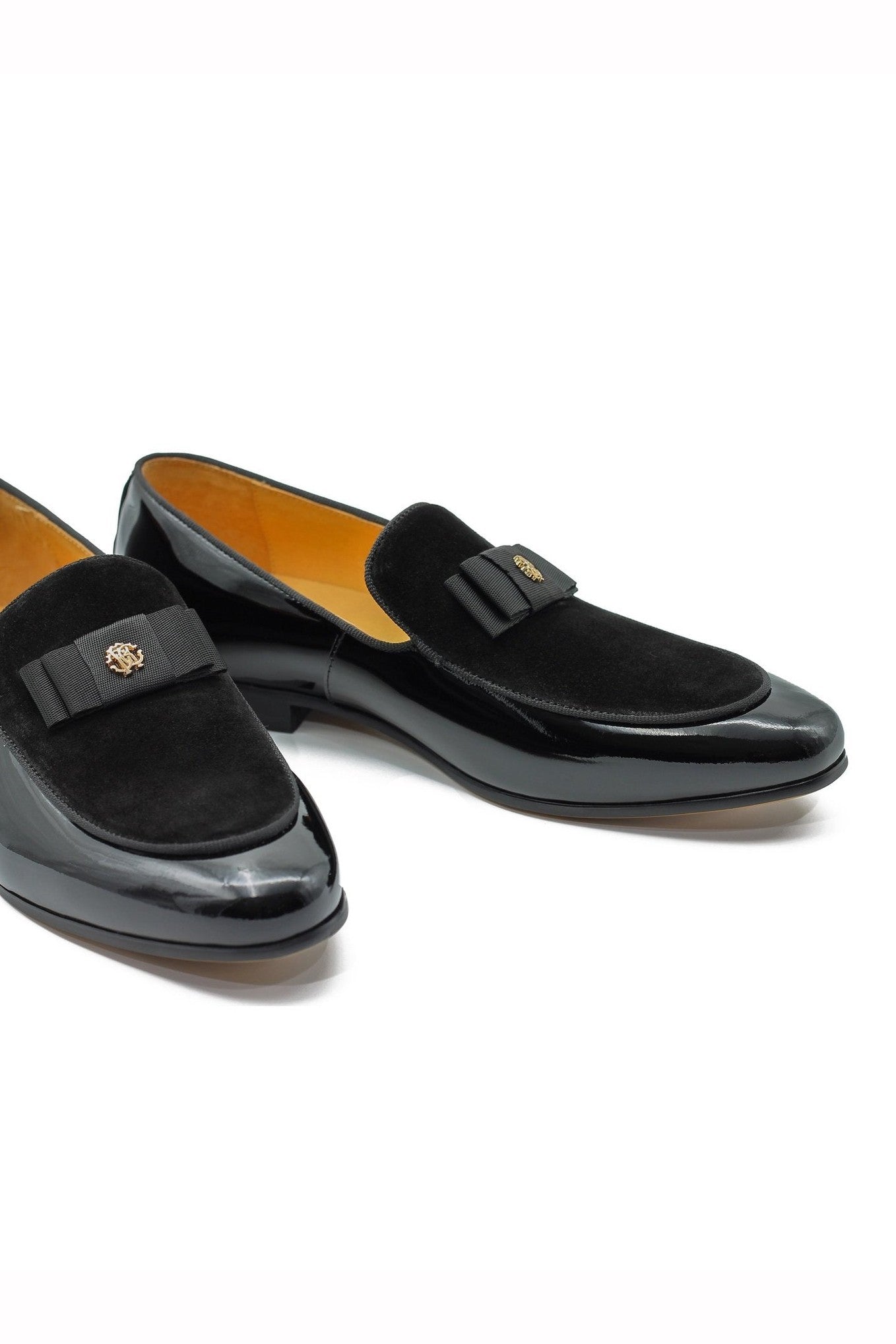BLACK PATENT BOW LOAFER