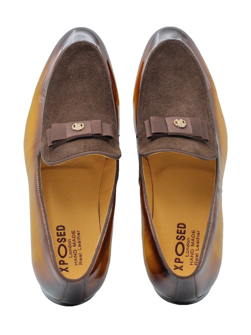 BLACK PATENT BOW LOAFER