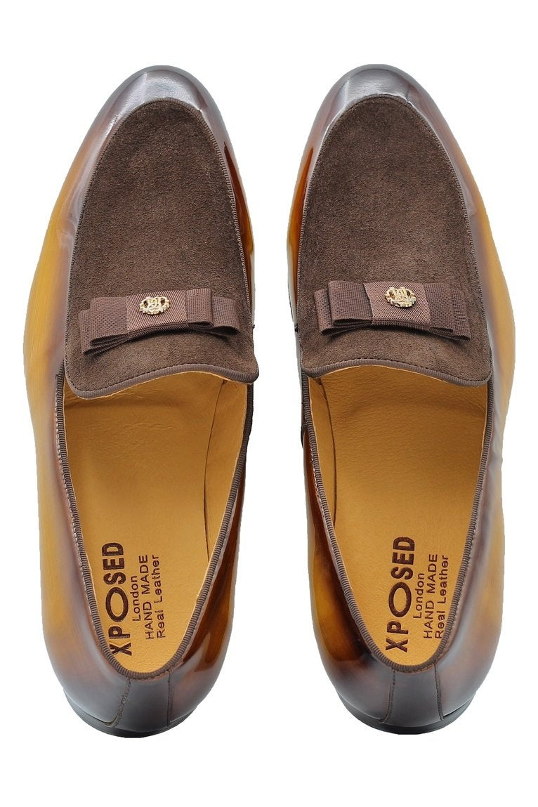 BLACK PATENT BOW LOAFER