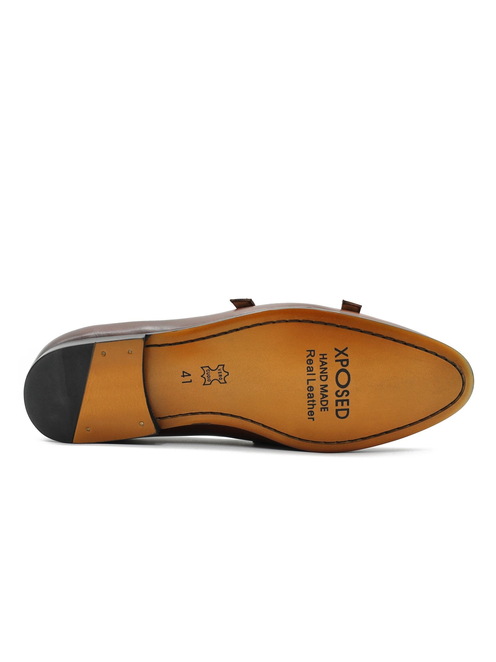 TAN DOUBLE BUCKLE LOAFER