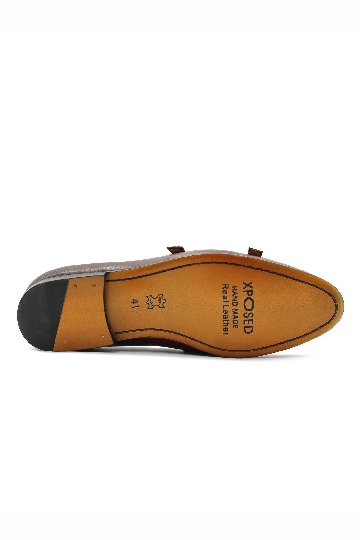 TAN DOUBLE BUCKLE LOAFER