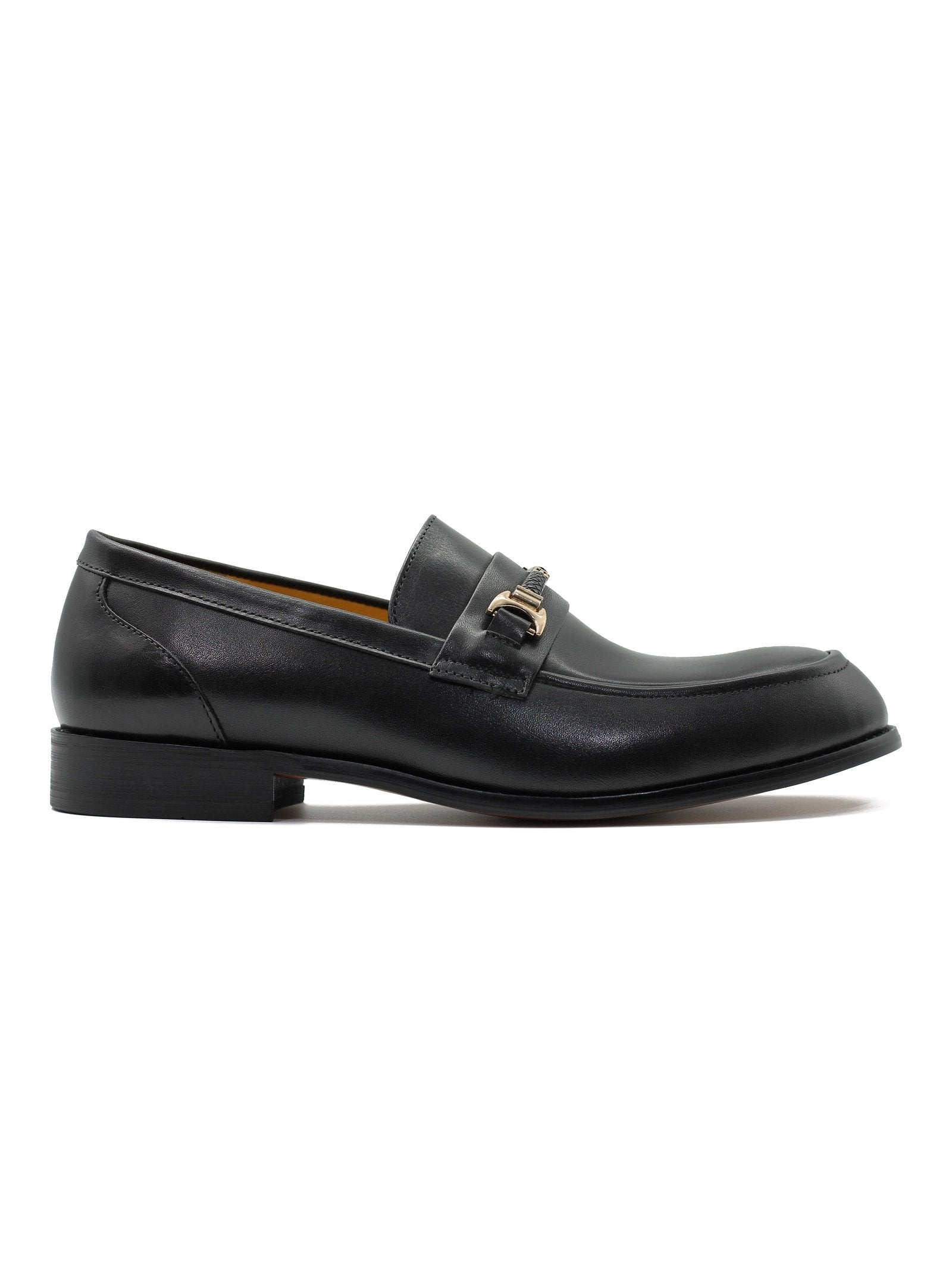 ORNAMENT BUCKLE LOAFERS BLACK